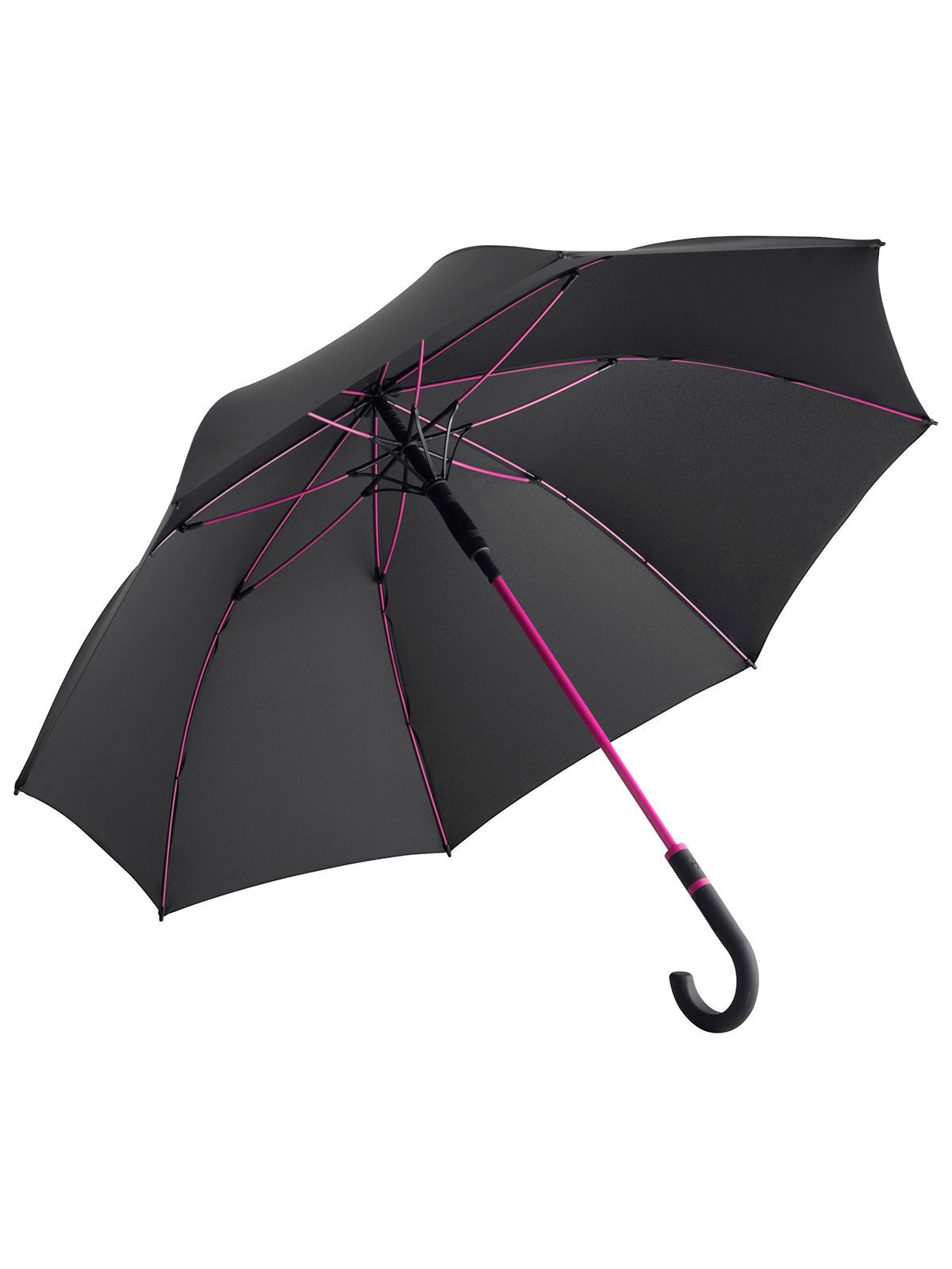 AC midsize umbrella -Style Herren Regenschirm – FAre – Farbe Black-Magenta – individuell veredelbar