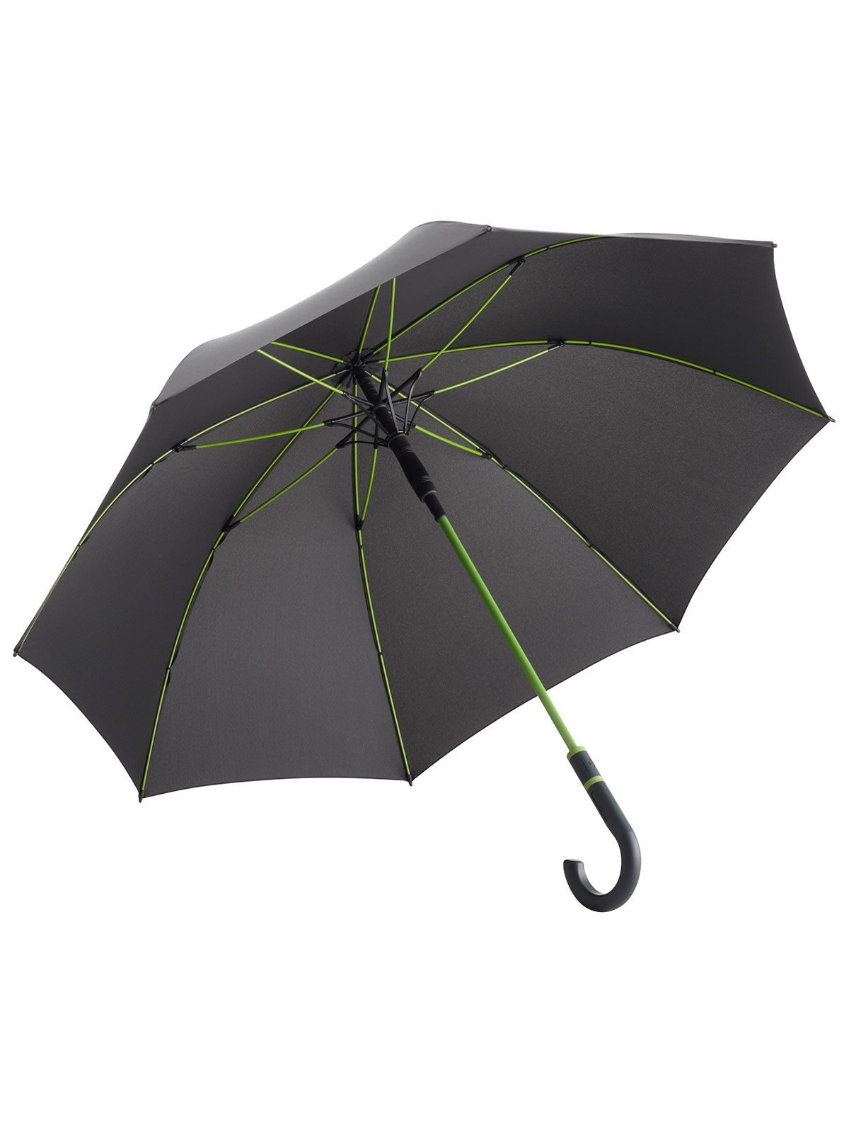 AC midsize umbrella -Style Herren Regenschirm – FAre – Farbe Black-Lime ws – individuell veredelbar