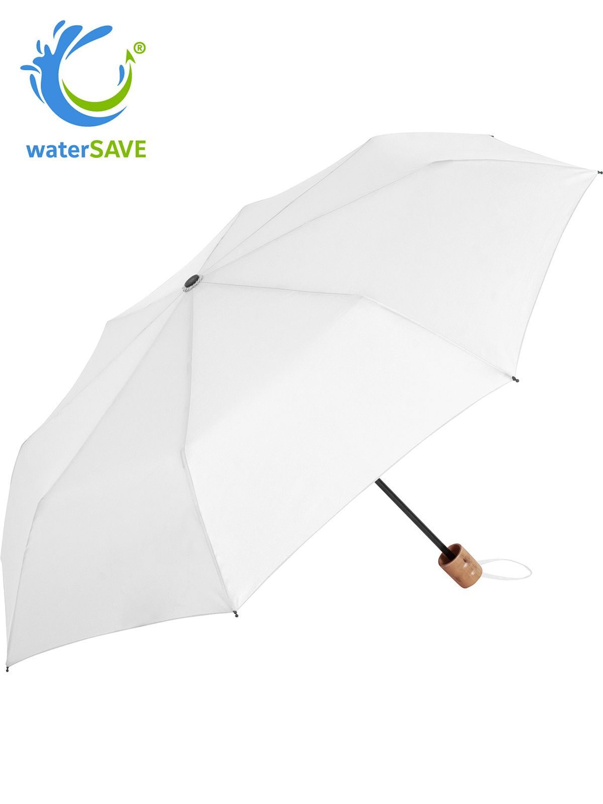 Mini umbrella ÖkoBrella Regenschirm – FAre – Farbe Natural White ws – individuell veredelbar