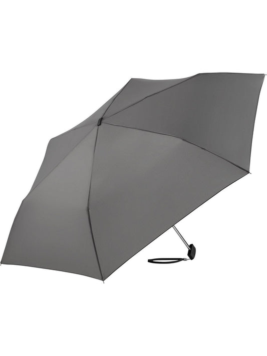 Mini umbrella SlimLite Adventure Regenschirm – FAre – Farbe Grau – individuell veredelbar