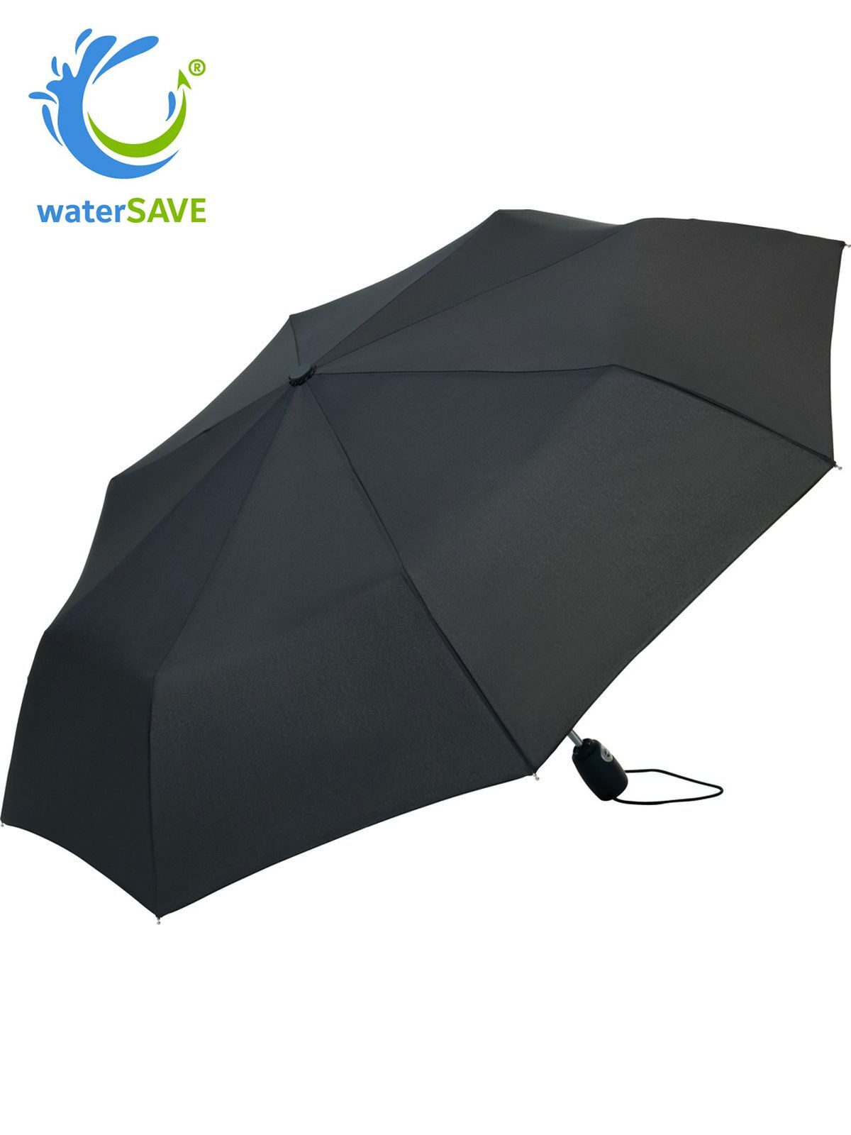 Mini umbrella ®-AOC Regenschirm – FAre – Farbe Black wS – individuell veredelbar