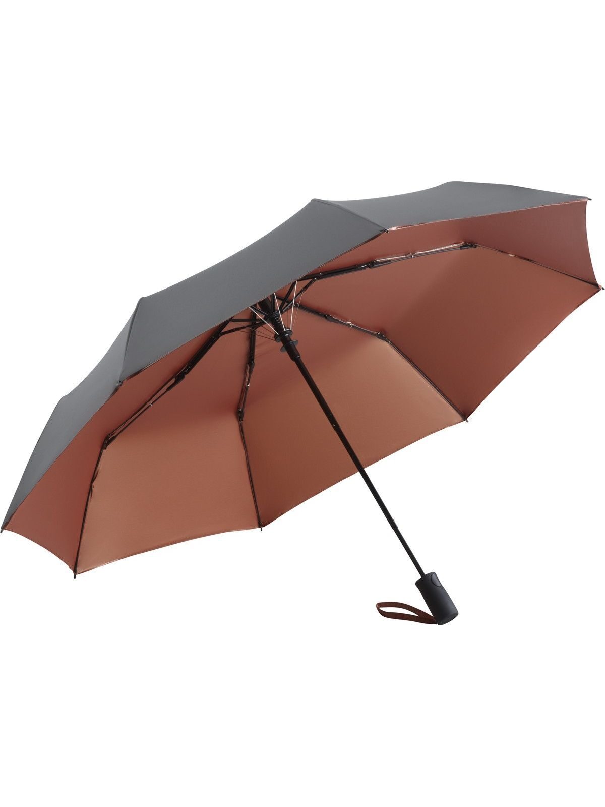 AC Mini umbrella ®-Dubleface Herren Regenschirm – FAre – Farbe Grey/Copper – individuell veredelbar