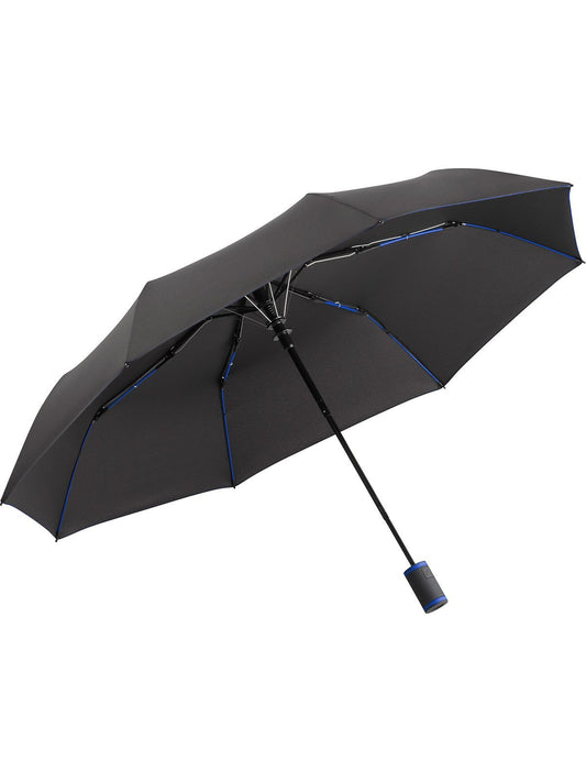 Mini umbrella -AOC Herren Regenschirm – FAre – Farbe Black-Euroblue – individuell veredelbar