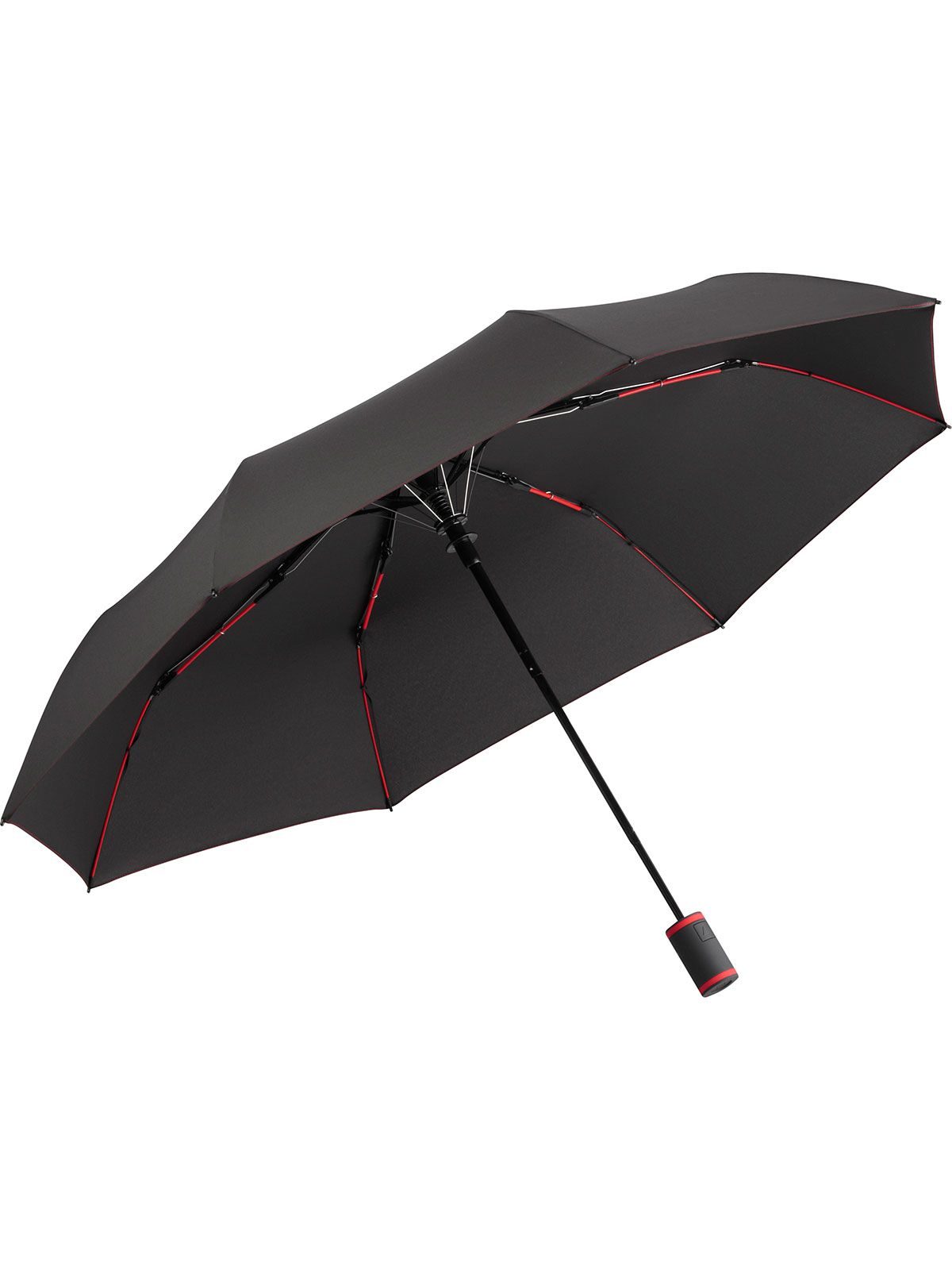 Mini umbrella -AOC Herren Regenschirm – FAre – Farbe Black-Red – individuell veredelbar