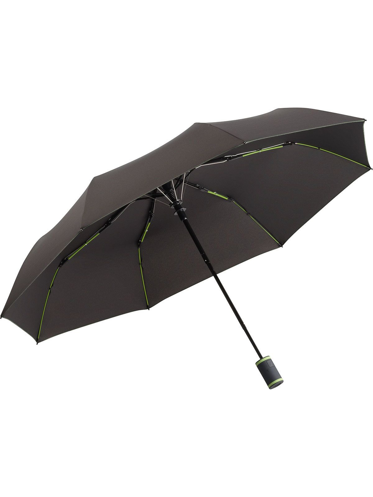 Mini umbrella -AOC Herren Regenschirm – FAre – Farbe Black-Lime – individuell veredelbar