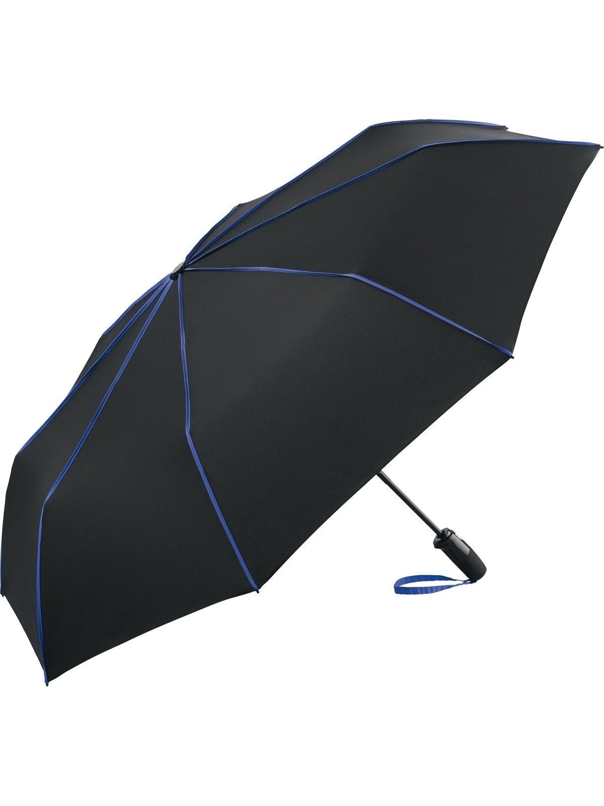 AOC Oversize Mini Umbrella ®-Seam Regenschirm – FAre – Farbe Black-Euroblue – individuell veredelbar