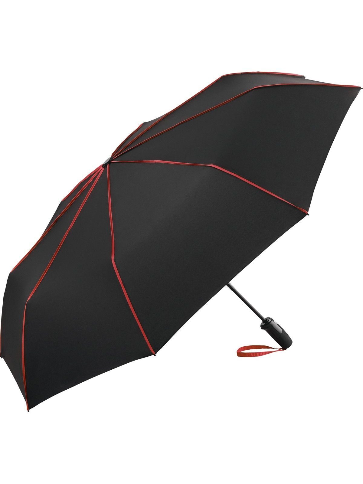 AOC Oversize Mini Umbrella ®-Seam Regenschirm – FAre – Farbe Black-Red – individuell veredelbar