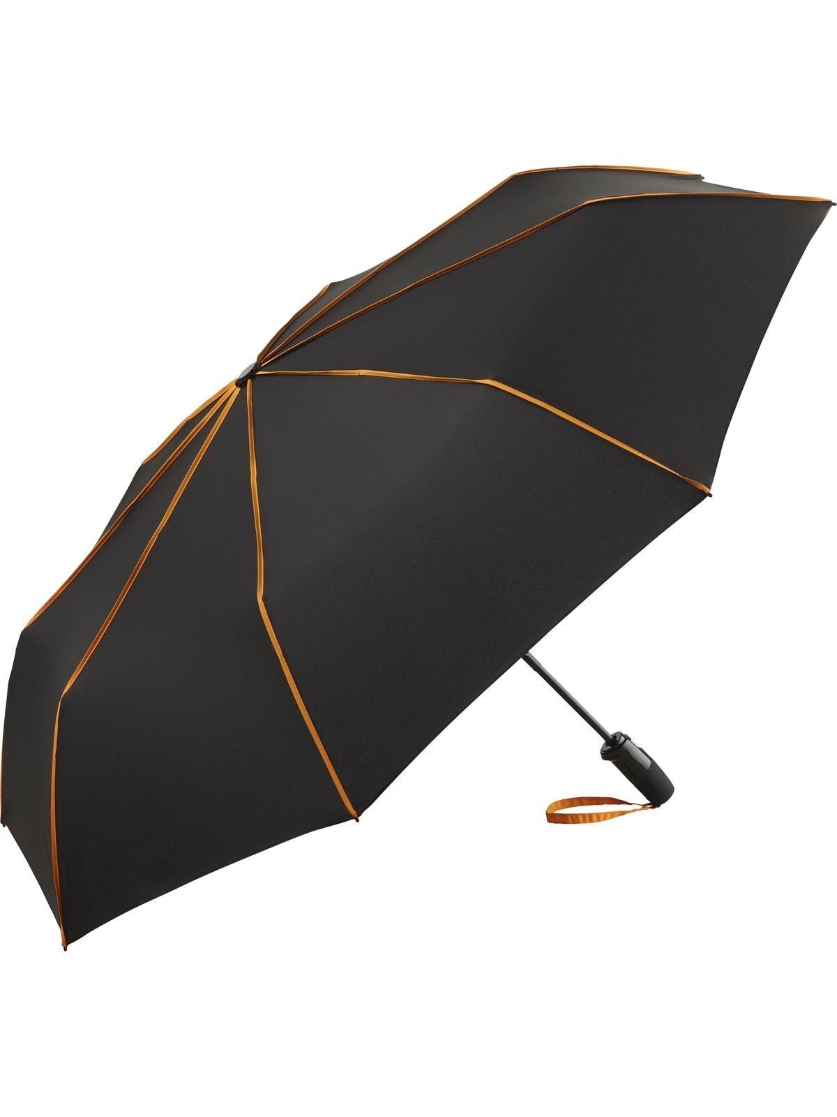 AOC Oversize Mini Umbrella ®-Seam Regenschirm – FAre – Farbe Black-Orange – individuell veredelbar