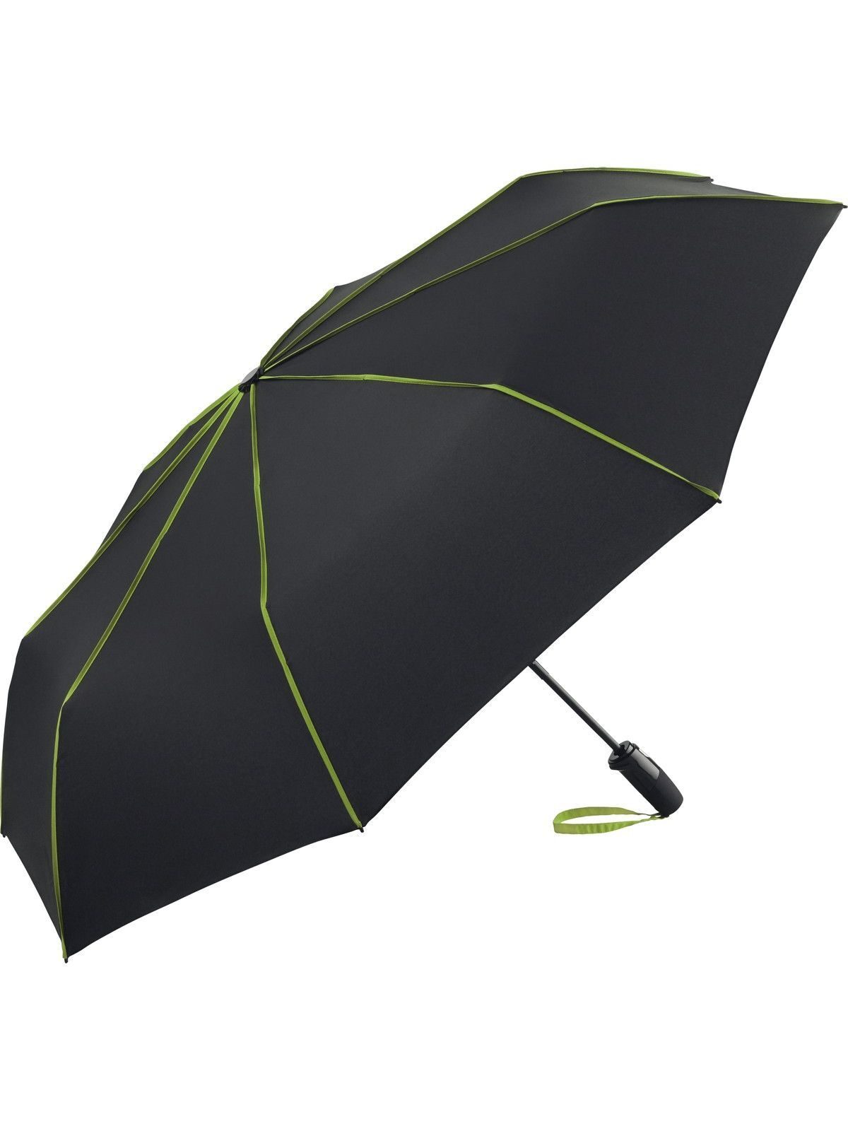 AOC Oversize Mini Umbrella ®-Seam Regenschirm – FAre – Farbe Black-Lime – individuell veredelbar