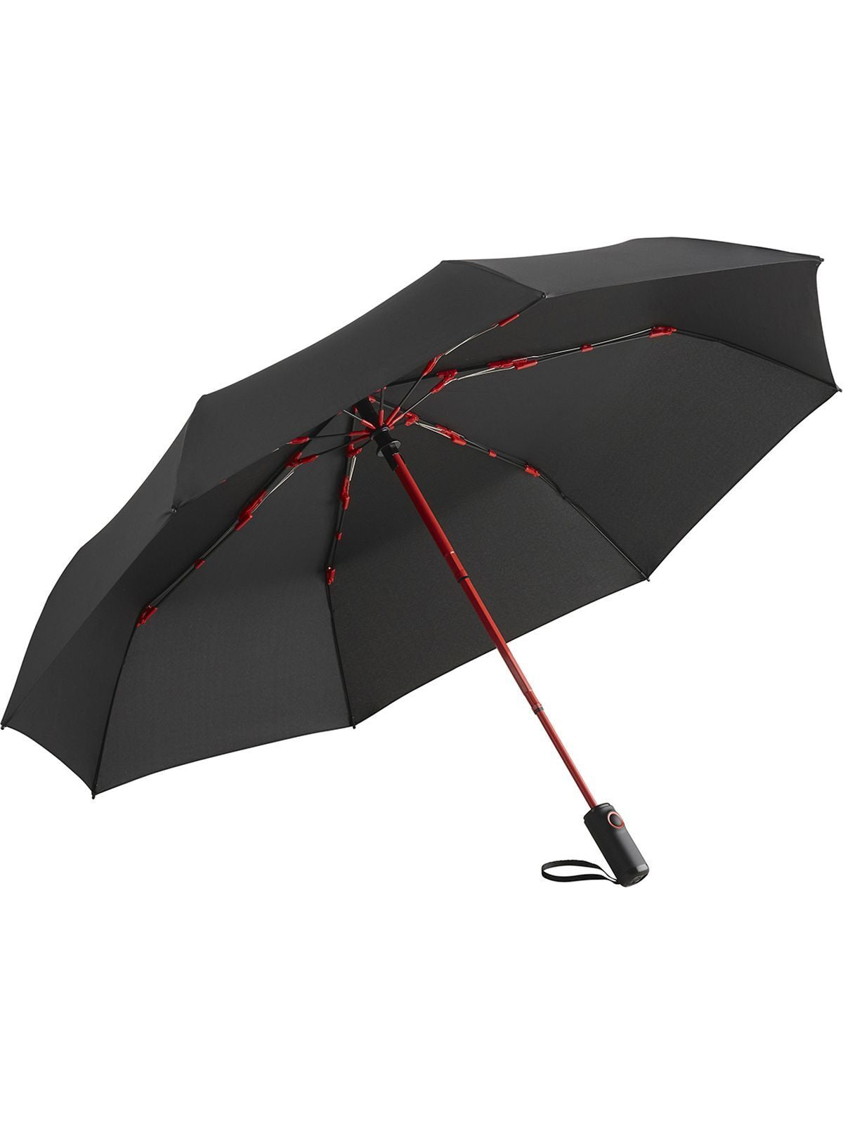 Oversize Mini Umbrella -AOC Colorline Regenschirm – FAre – Farbe Black-Red – individuell veredelbar