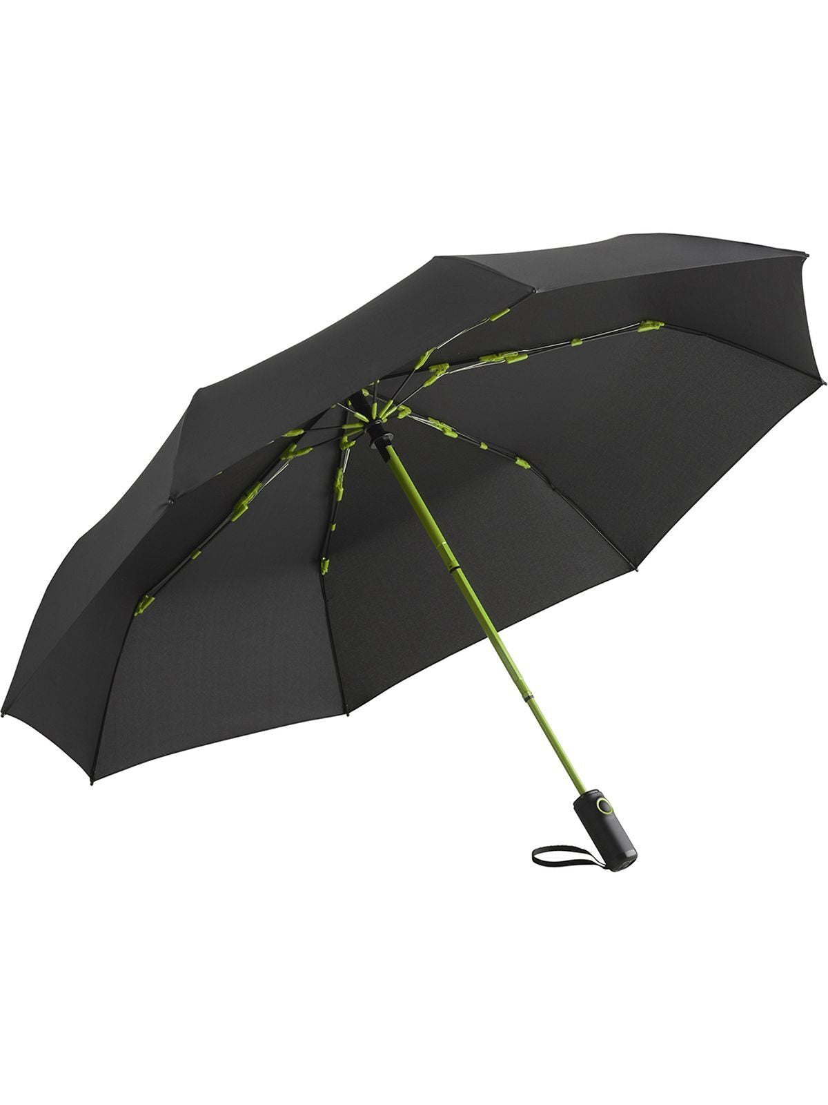 Oversize Mini Umbrella -AOC Colorline Regenschirm – FAre – Farbe Black-Lime – individuell veredelbar