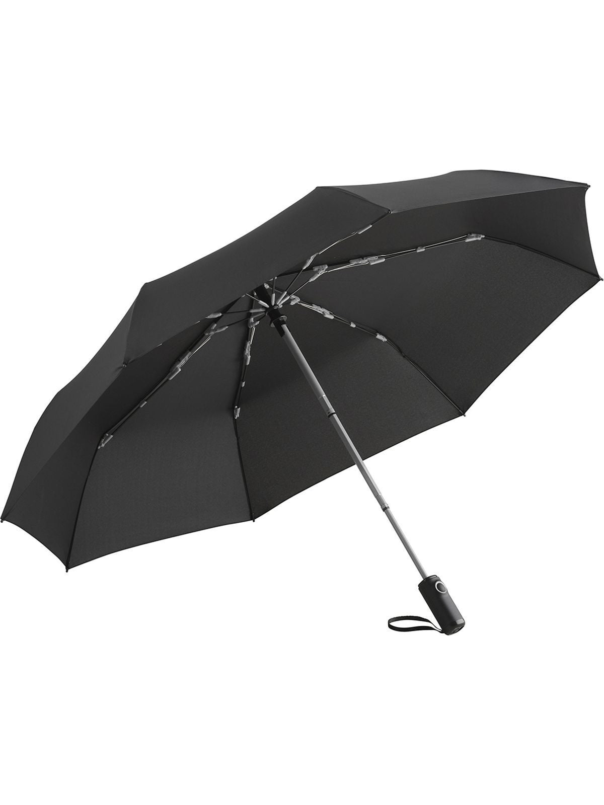 Oversize Mini Umbrella -AOC Colorline Regenschirm – FAre – Farbe Black-Light Grey – individuell veredelbar