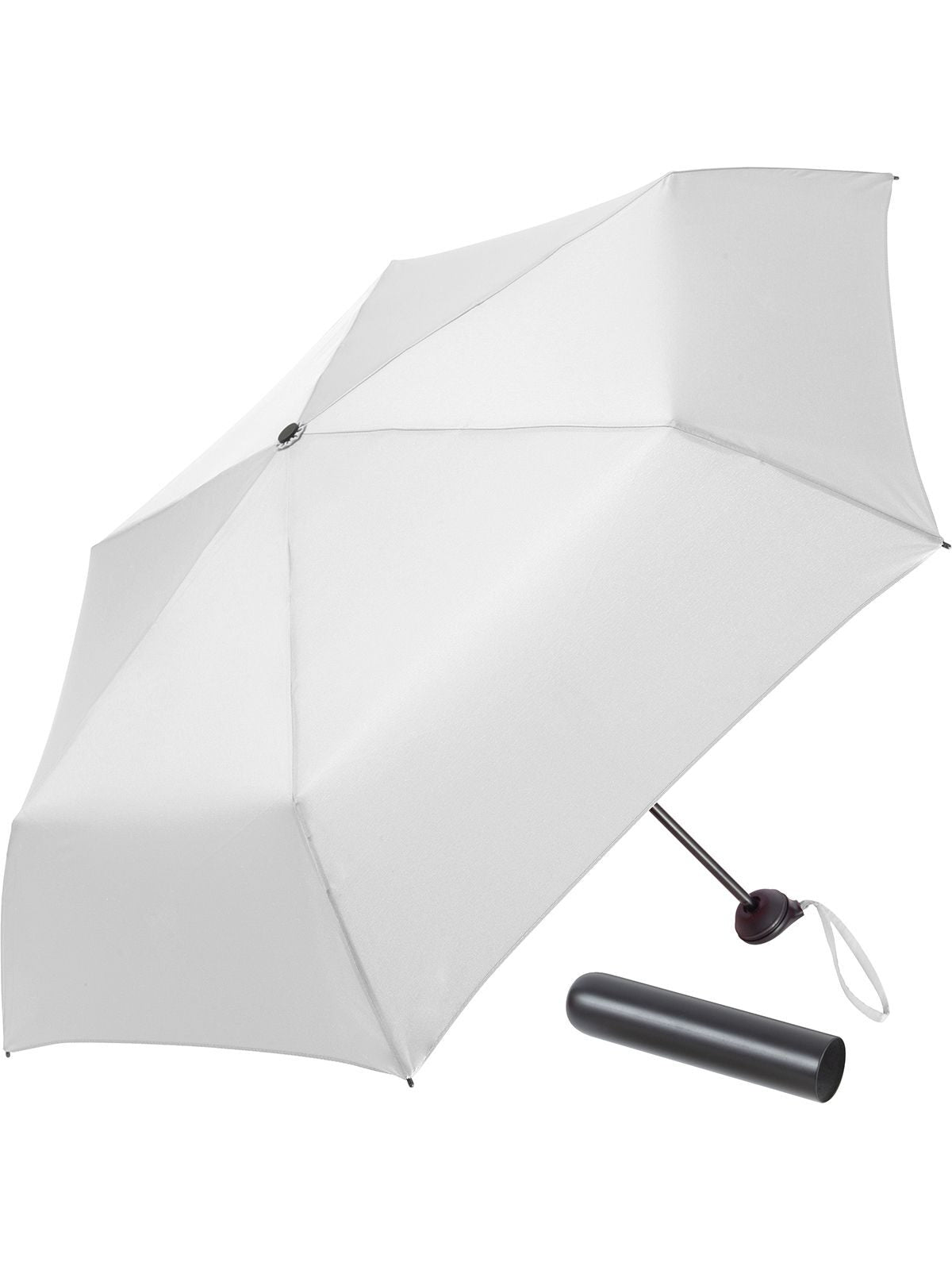 Mini umbrella ®-Tube Regenschirm – FAre – Farbe White-Black – individuell veredelbar