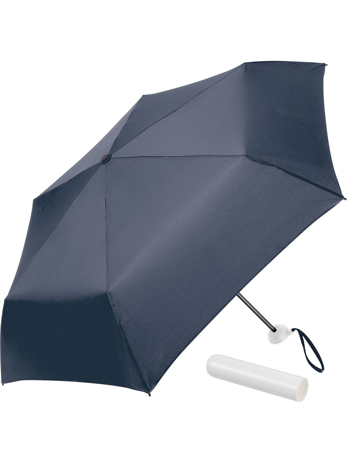 Mini umbrella ®-Tube Regenschirm – FAre – Farbe Navy-White – individuell veredelbar