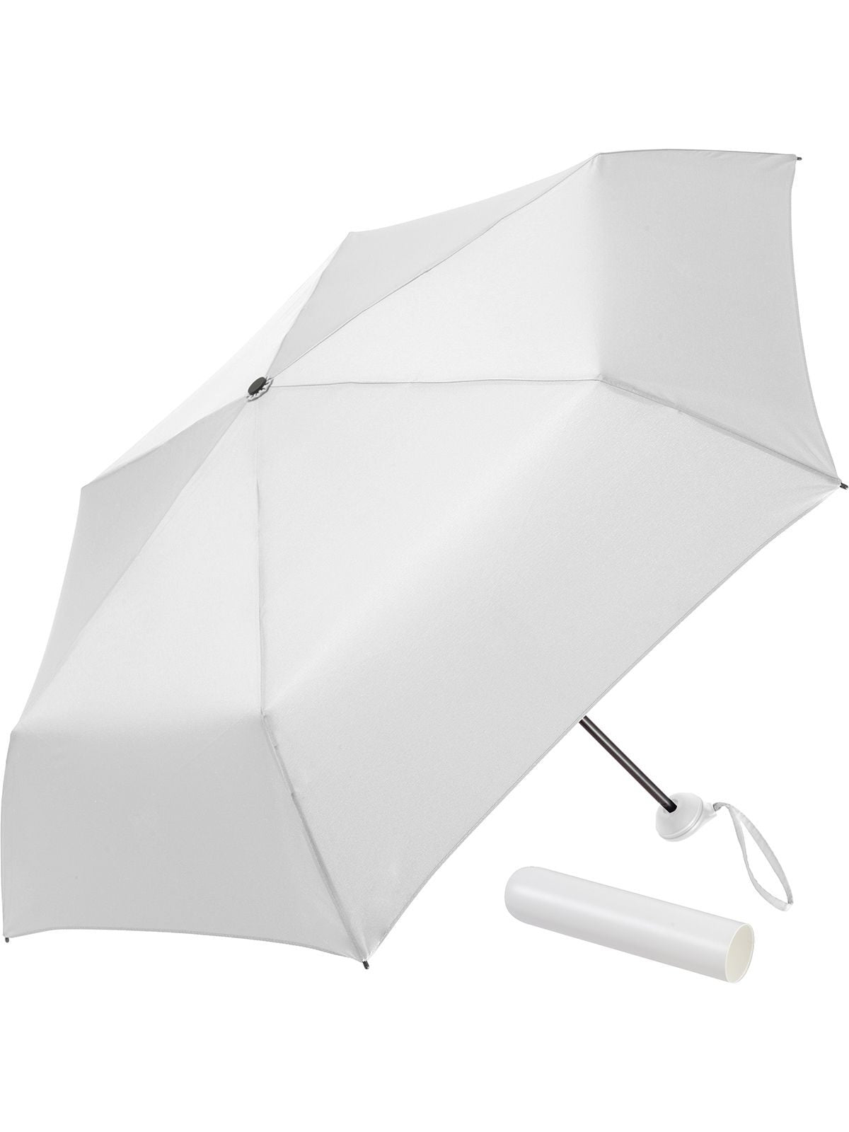 Mini umbrella ®-Tube Regenschirm – FAre – Farbe White-White – individuell veredelbar