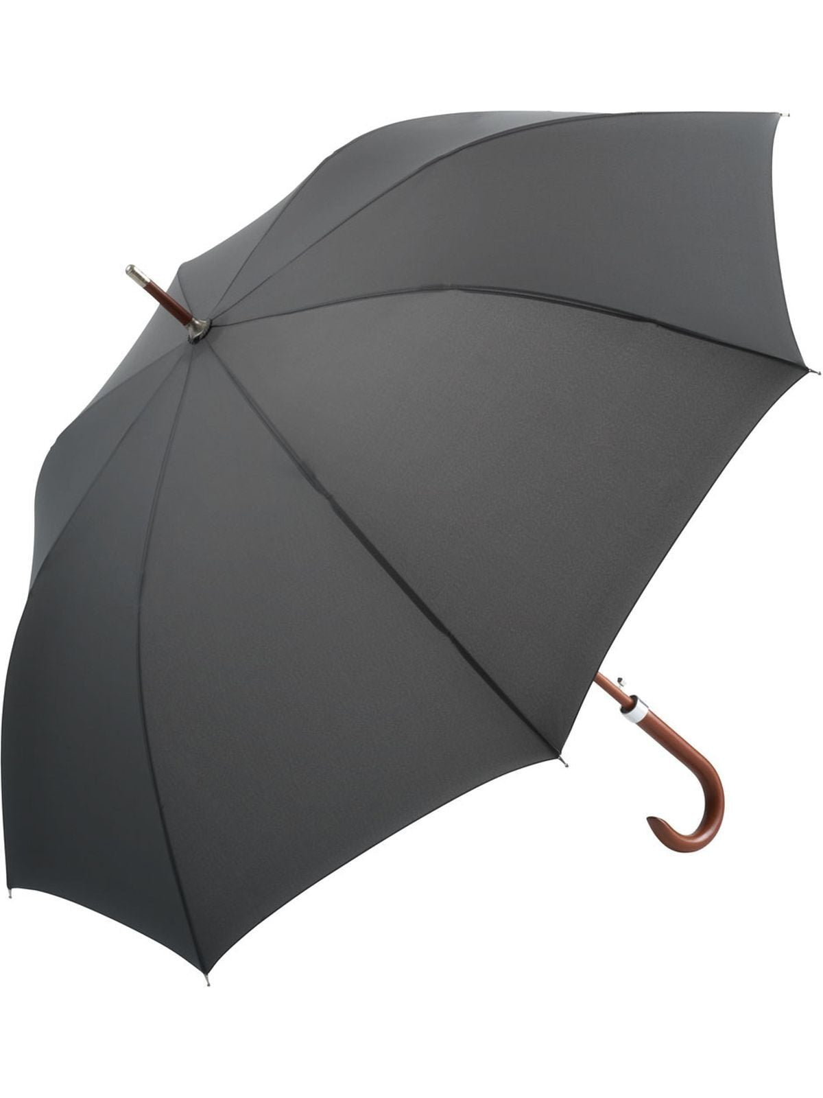 AC woodshaft golf umbrella ®-Collection Herren Regenschirm – FAre – Farbe Grau – individuell veredelbar