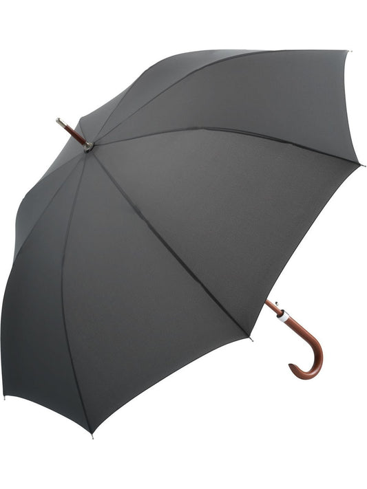 AC woodshaft golf umbrella ®-Collection Herren Regenschirm – FAre – Farbe Grau – individuell veredelbar