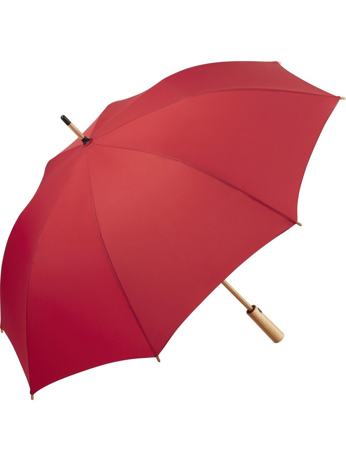 AC Midsize bamboo umbrella OkoBrella Regenschirm – FAre – Farbe Rot – individuell veredelbar