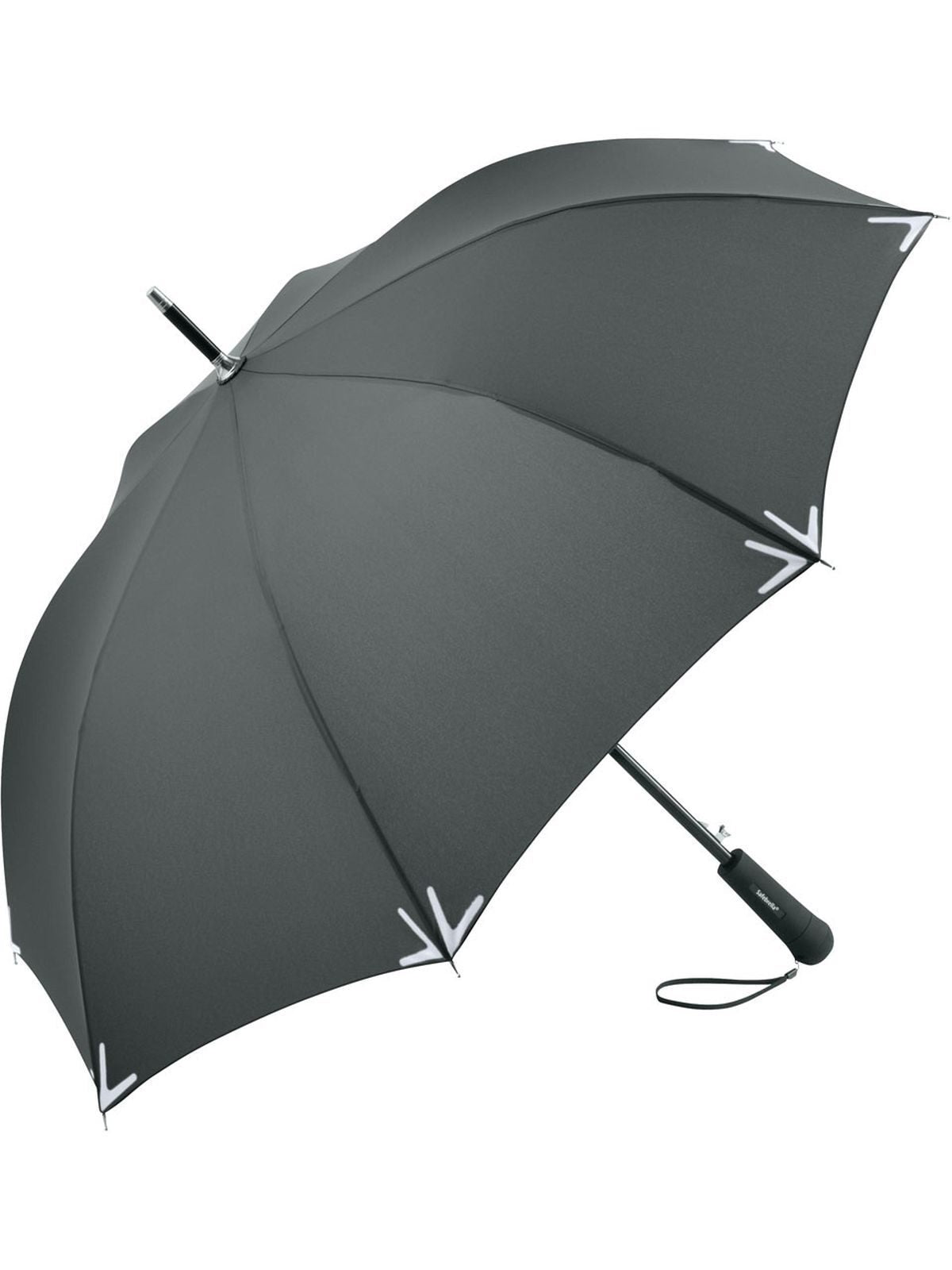 AC regular umbrella Safebrella® LED Herren Regenschirm – FAre – Farbe Grau – individuell veredelbar
