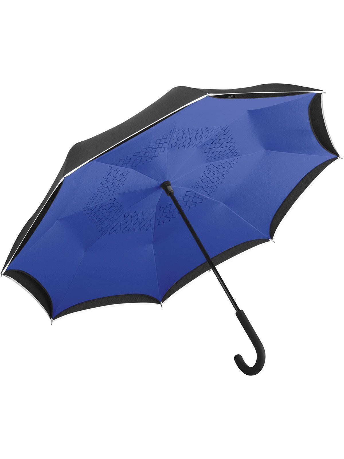 Regular umbrella ®-Contrary Regenschirm – FAre – Farbe Black-Euroblue – individuell veredelbar