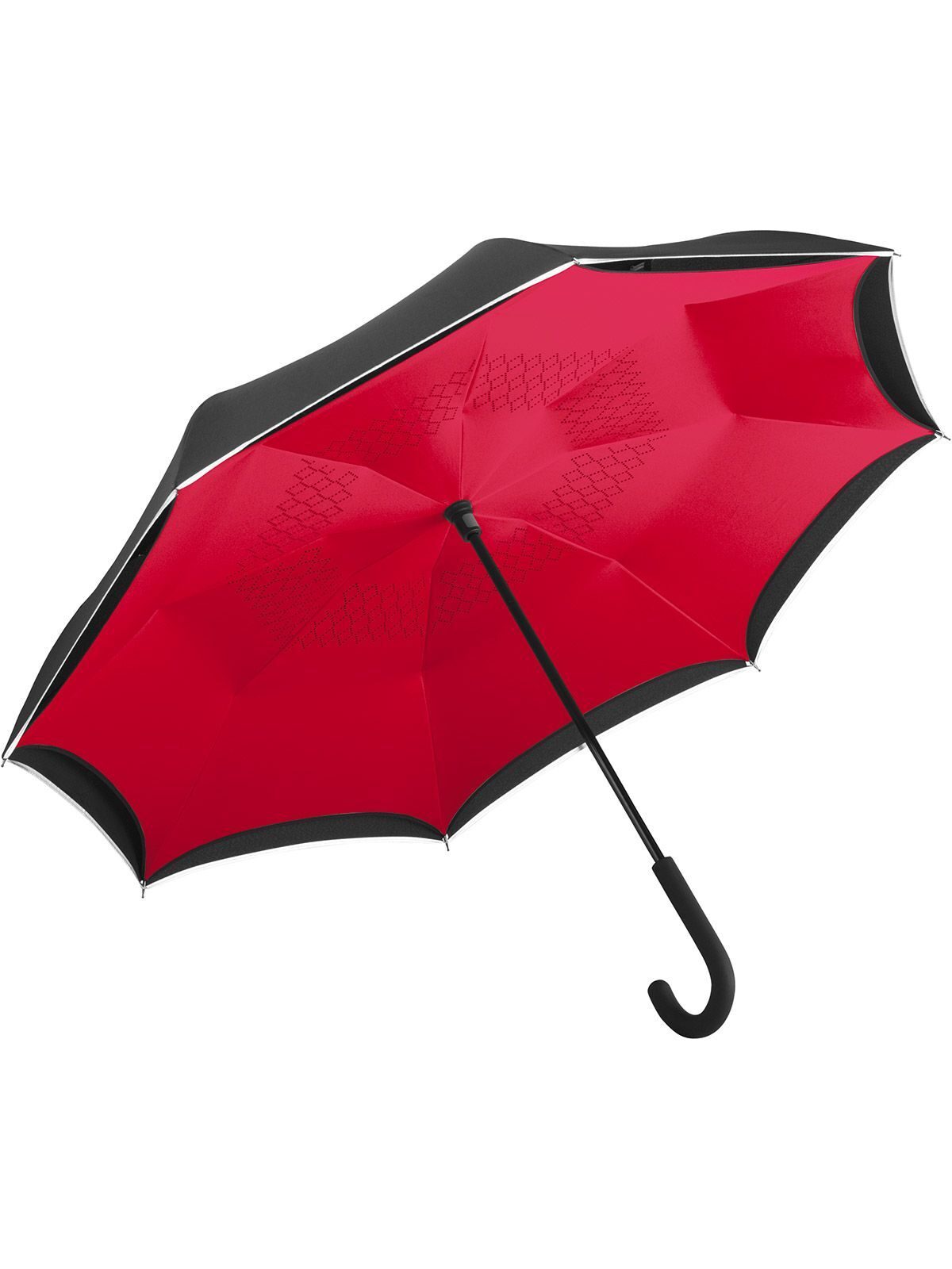 Regular umbrella ®-Contrary Regenschirm – FAre – Farbe Black-Red – individuell veredelbar