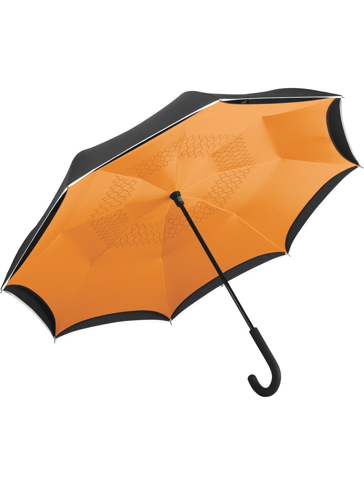 Regular umbrella ®-Contrary Regenschirm – FAre – Farbe Black-Orange – individuell veredelbar