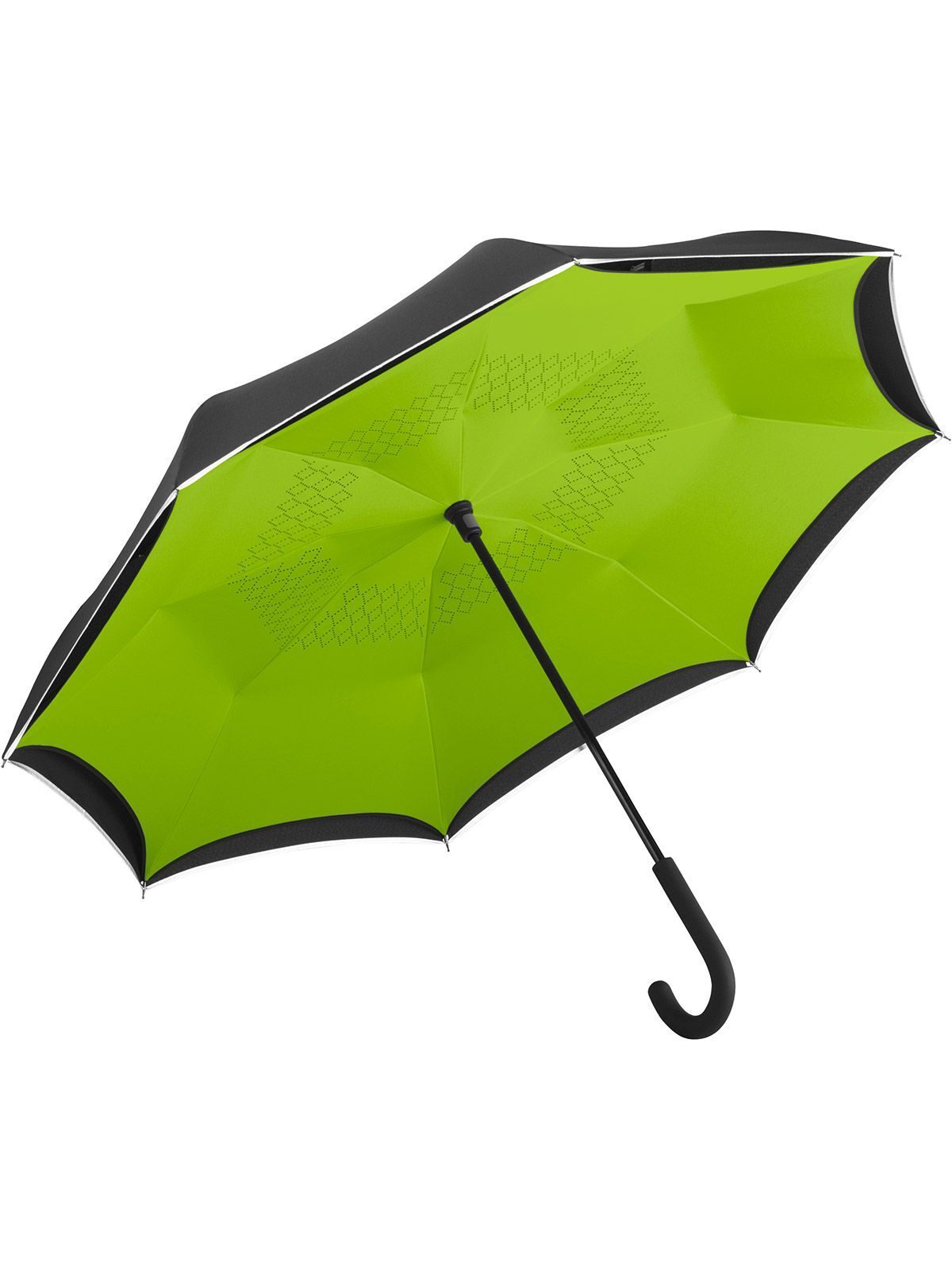 Regular umbrella ®-Contrary Regenschirm – FAre – Farbe Black-Lime – individuell veredelbar