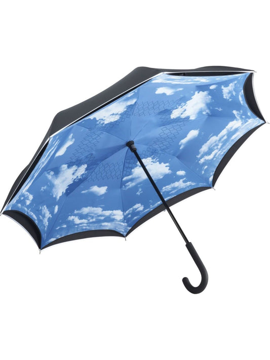 Regular umbrella ®-Contrary Regenschirm – FAre – Farbe Black/Cloud design – individuell veredelbar