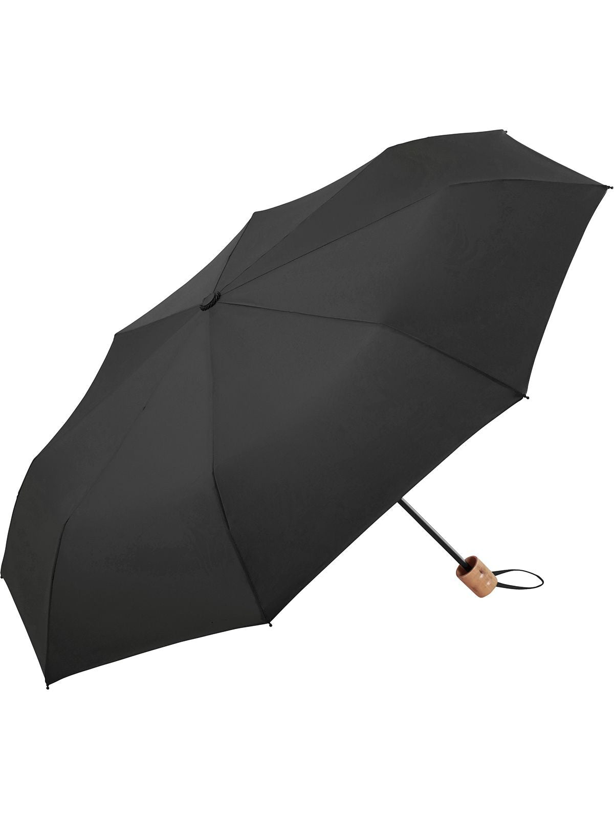 Mini Umbrella ÖkoBrella Shopping Regenschirm – FAre – Farbe Black wS – individuell veredelbar