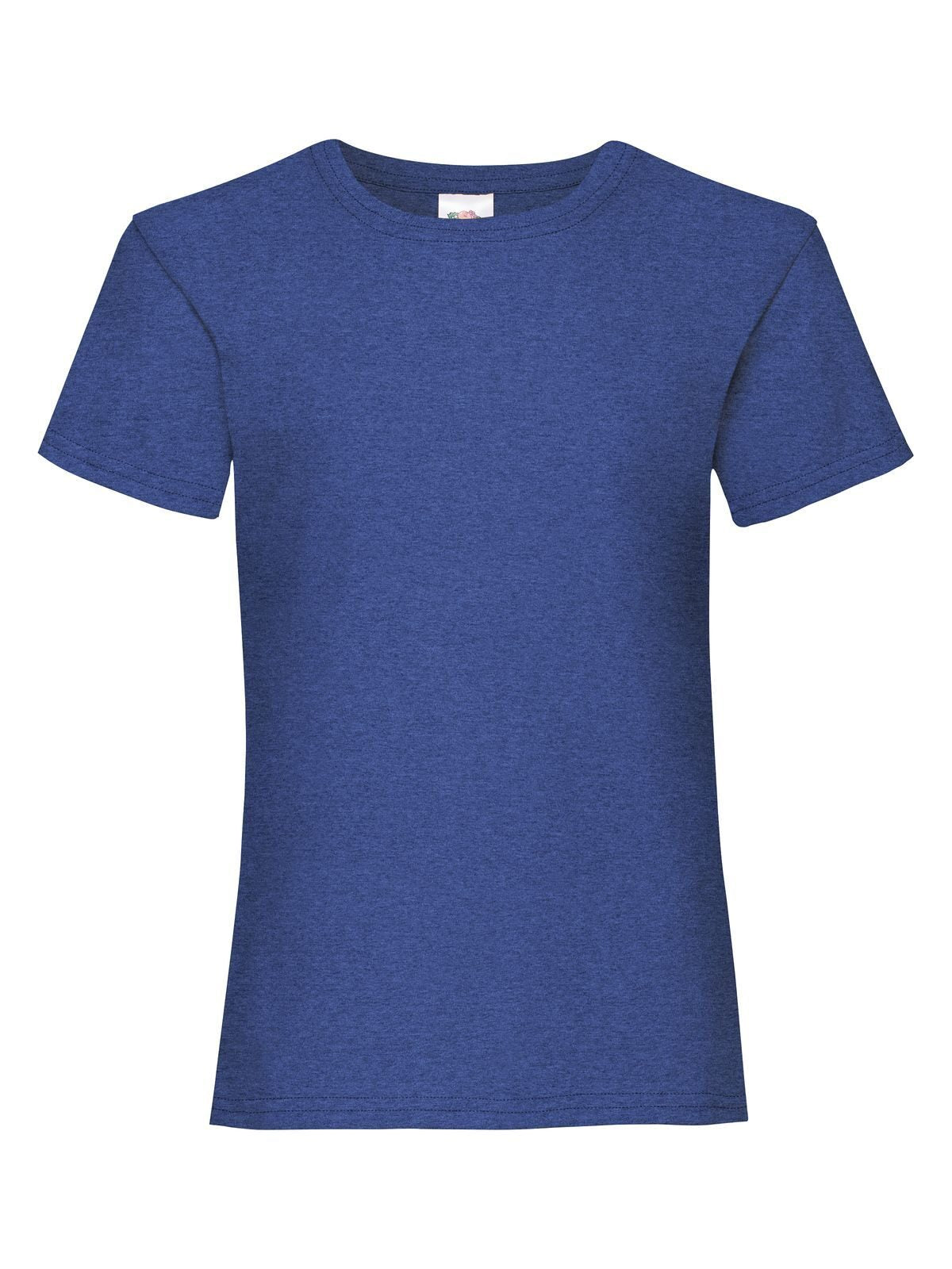 Girls Valueweight T T-Shirt – Fruit of the Loom – Farbe retro heather royal – individuell veredelbar