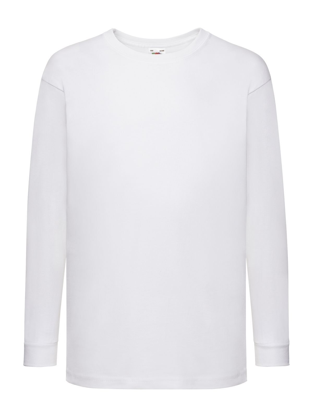 Valueweight Long Sleeve T Kinder T-Shirt – Fruit of the Loom – Farbe Weiß – individuell veredelbar