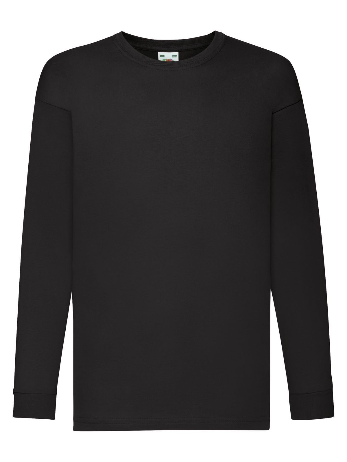Valueweight Long Sleeve T Kinder T-Shirt – Fruit of the Loom – Farbe Schwarz – individuell veredelbar