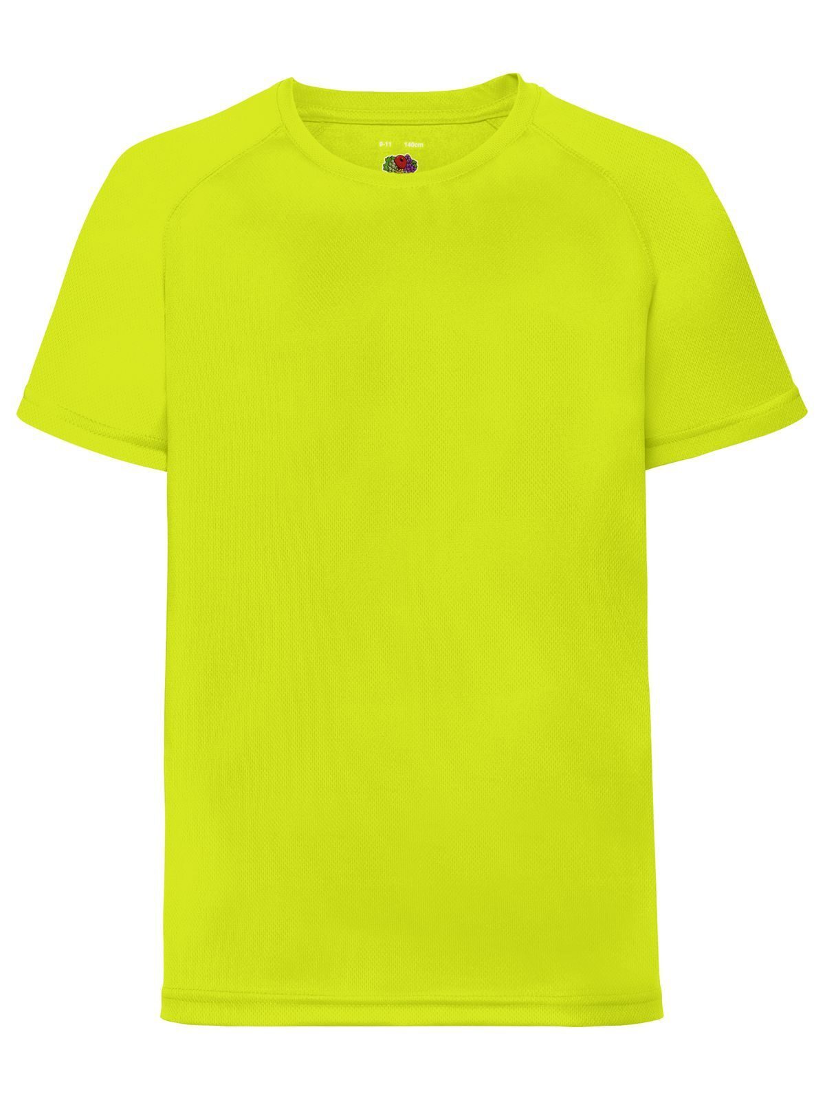 Performance T Kinder T-Shirt – Fruit of the Loom – Farbe bright yellow – individuell veredelbar