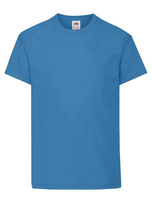 Original T Kinder T-Shirt – Fruit of the Loom – Farbe azure blue – individuell veredelbar