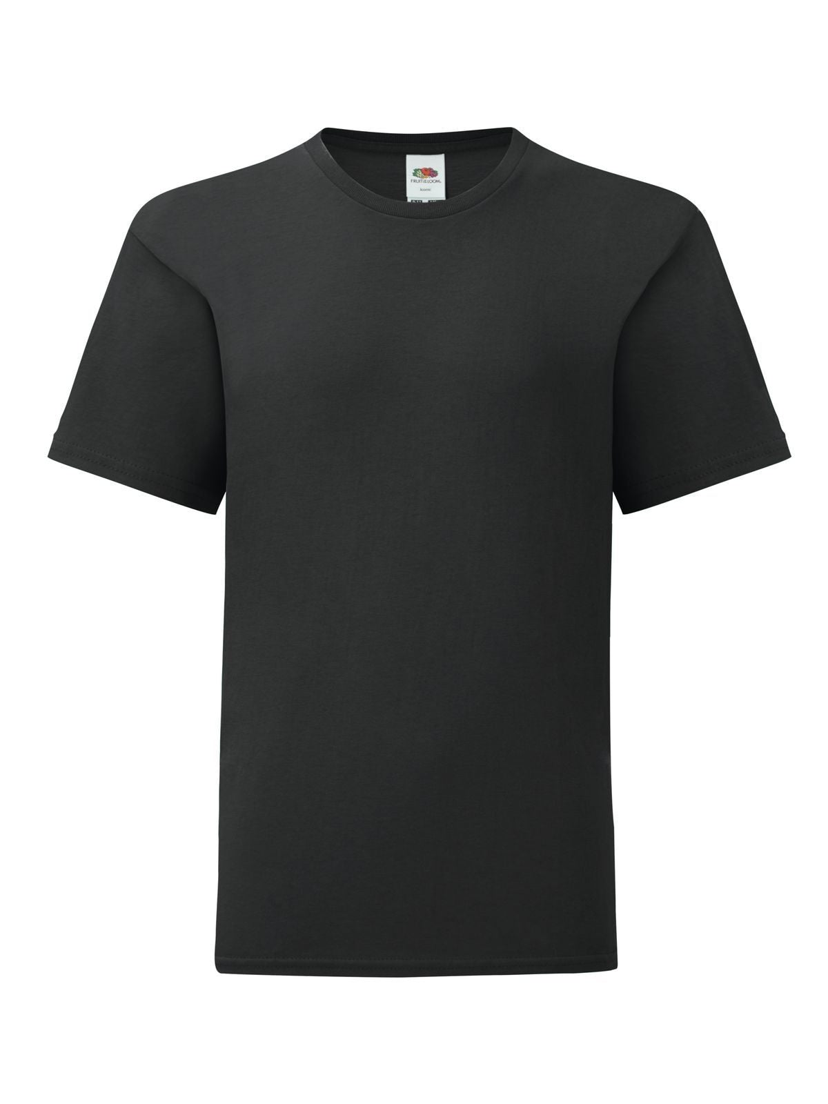 Iconic 150 T Kinder T-Shirt – Fruit of the Loom – Farbe Schwarz – individuell veredelbar