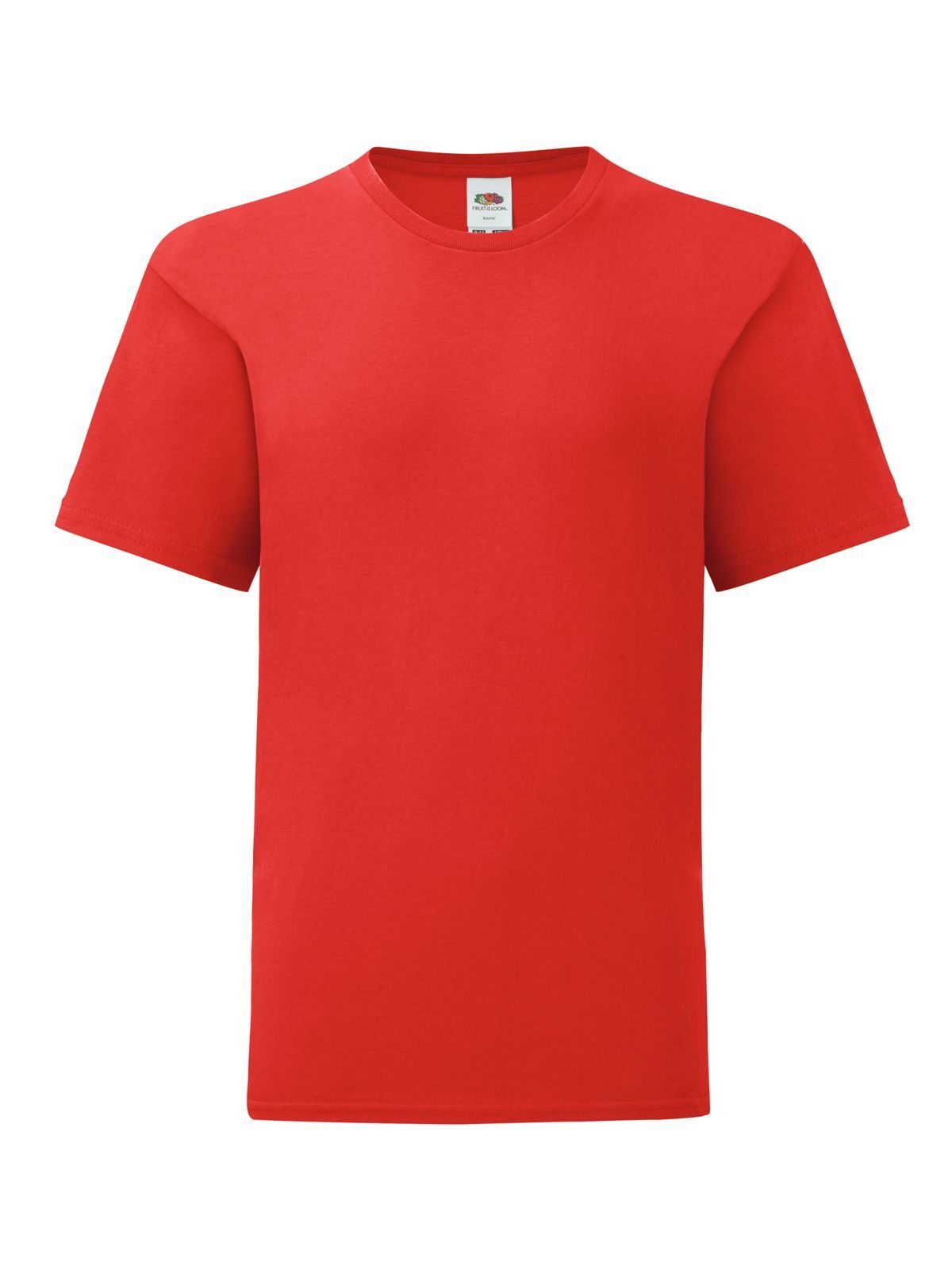 Iconic 150 T Kinder T-Shirt – Fruit of the Loom – Farbe Rot – individuell veredelbar