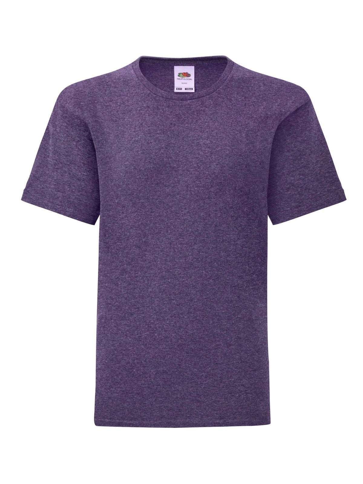Iconic 150 T Kinder T-Shirt – Fruit of the Loom – Farbe heather purple – individuell veredelbar