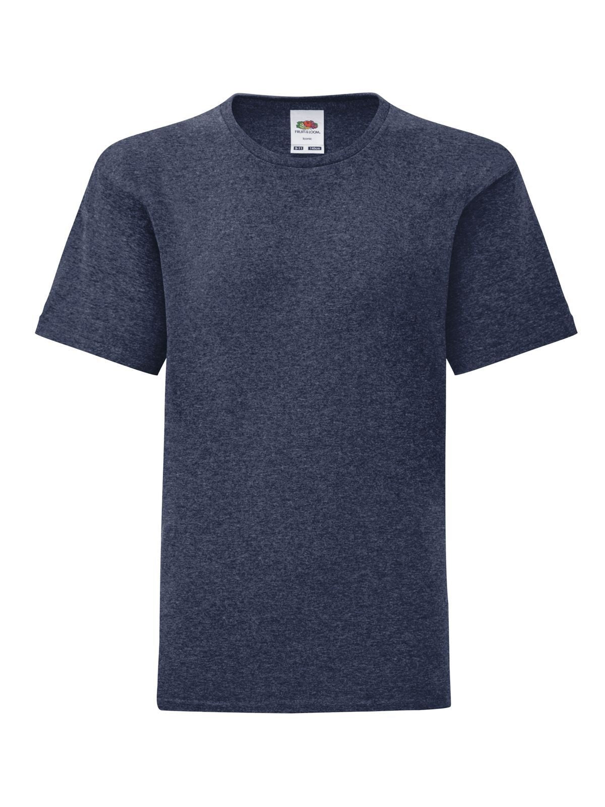 Iconic 150 T Kinder T-Shirt – Fruit of the Loom – Farbe vintage heather navy – individuell veredelbar