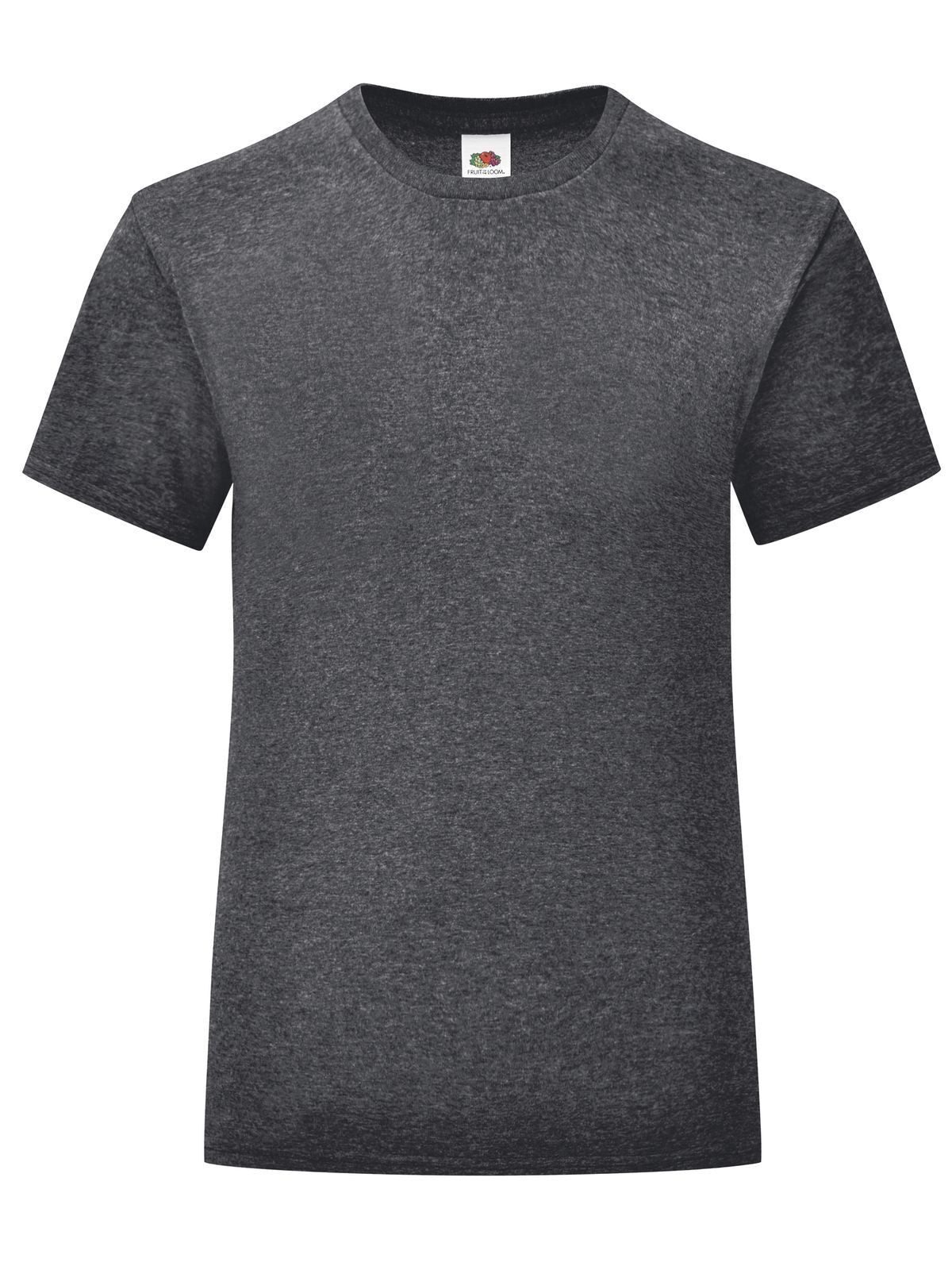 Girls Iconic T T-Shirt – Fruit of the Loom – Farbe grigio melange scuro – individuell veredelbar
