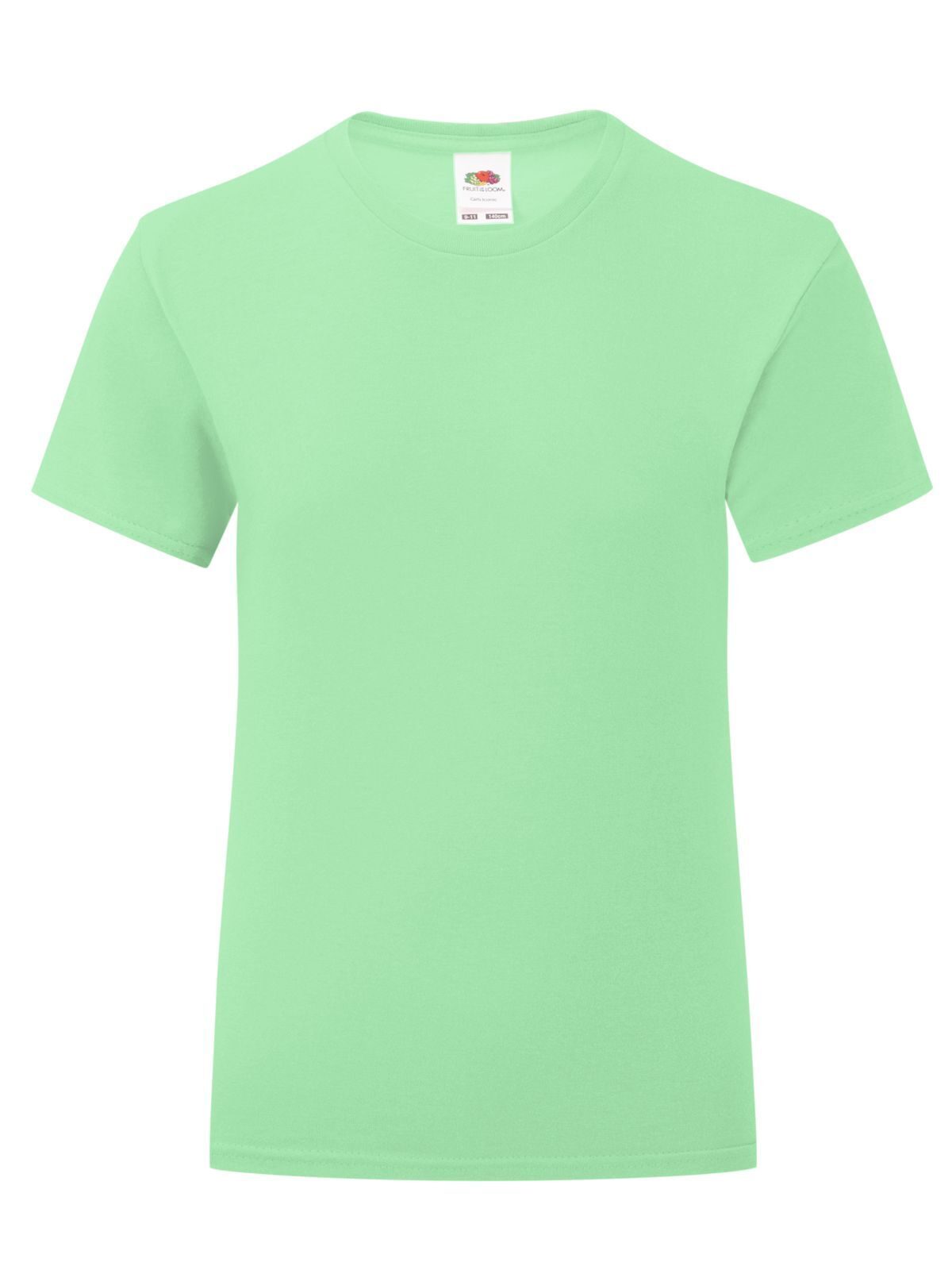 Girls Iconic T T-Shirt – Fruit of the Loom – Farbe Neonmint – individuell veredelbar