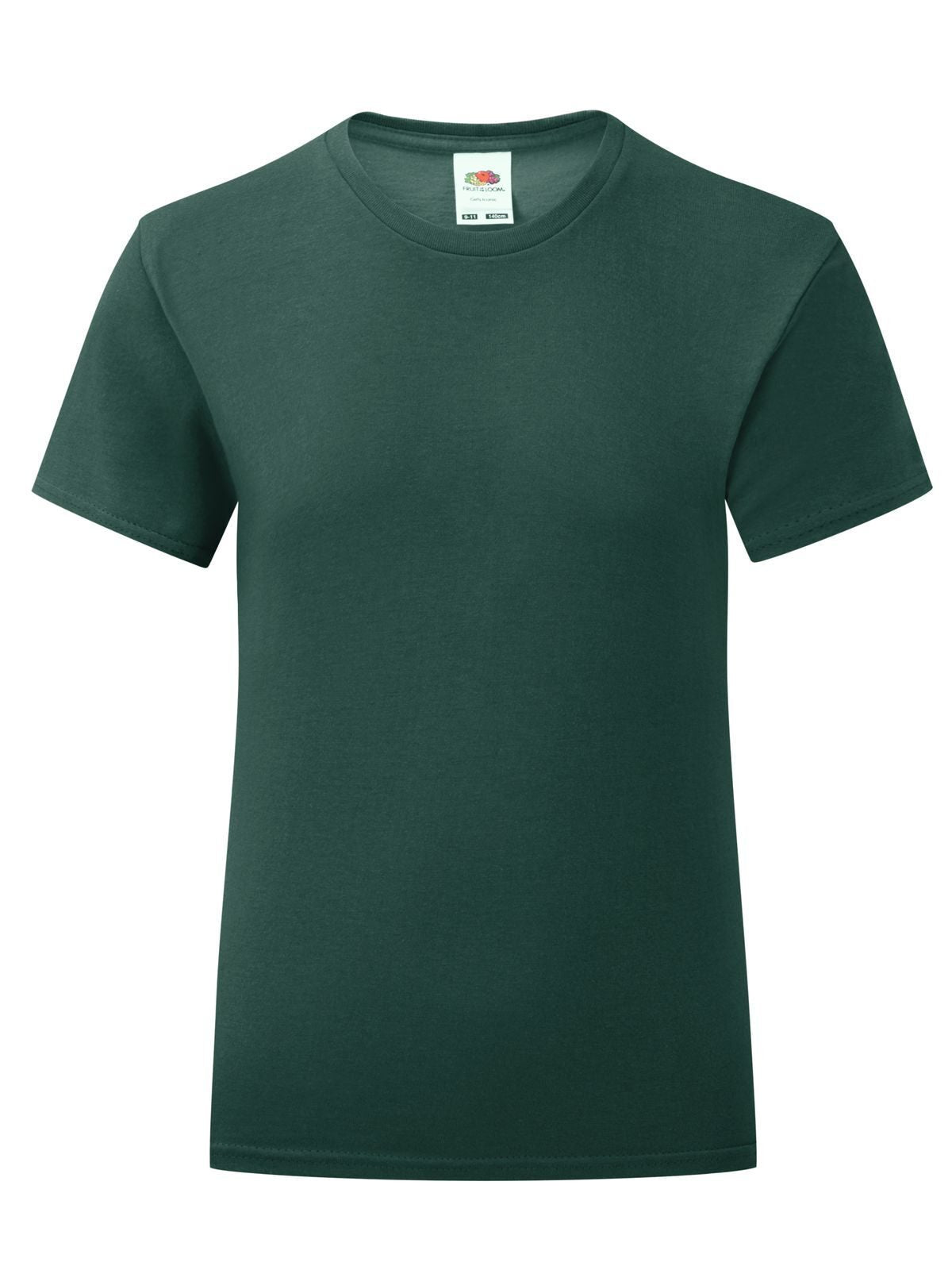 Girls Iconic T T-Shirt – Fruit of the Loom – Farbe Waldgrün – individuell veredelbar