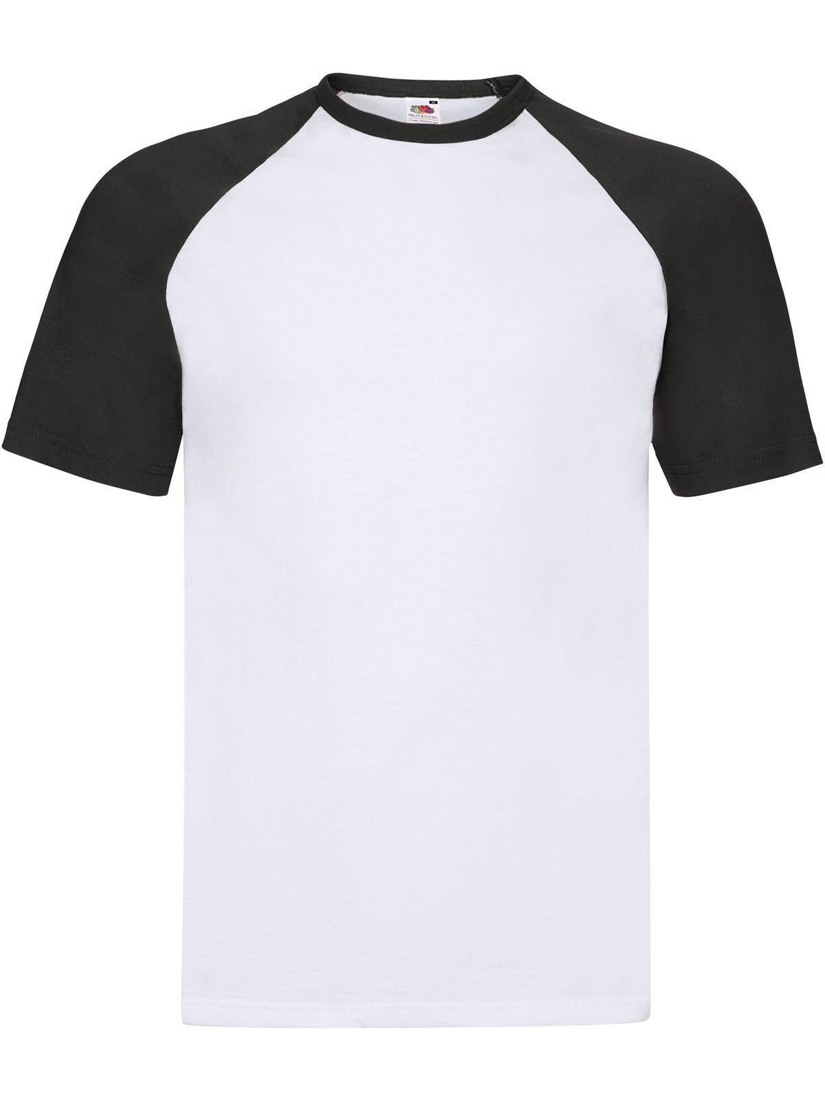 Valueweight Short Sleeve Baseball T T-Shirt – Fruit of the Loom – Farbe white-black – individuell veredelbar