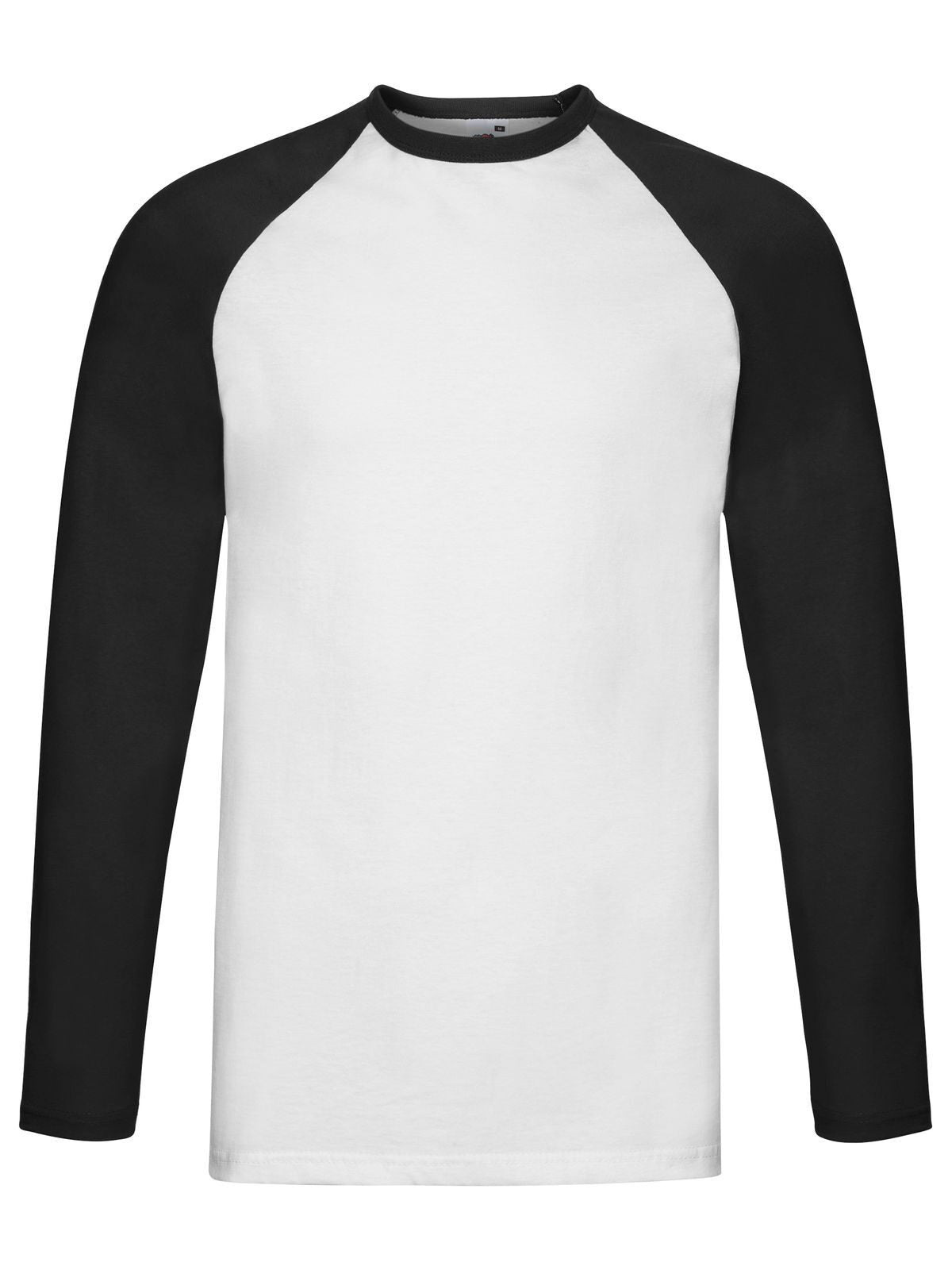 Valueweight Long Sleeve Baseball T T-Shirt – Fruit of the Loom – Farbe white-black – individuell veredelbar