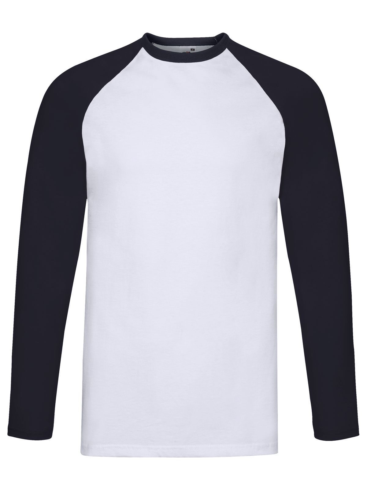 Valueweight Long Sleeve Baseball T T-Shirt – Fruit of the Loom – Farbe white-deep navy – individuell veredelbar