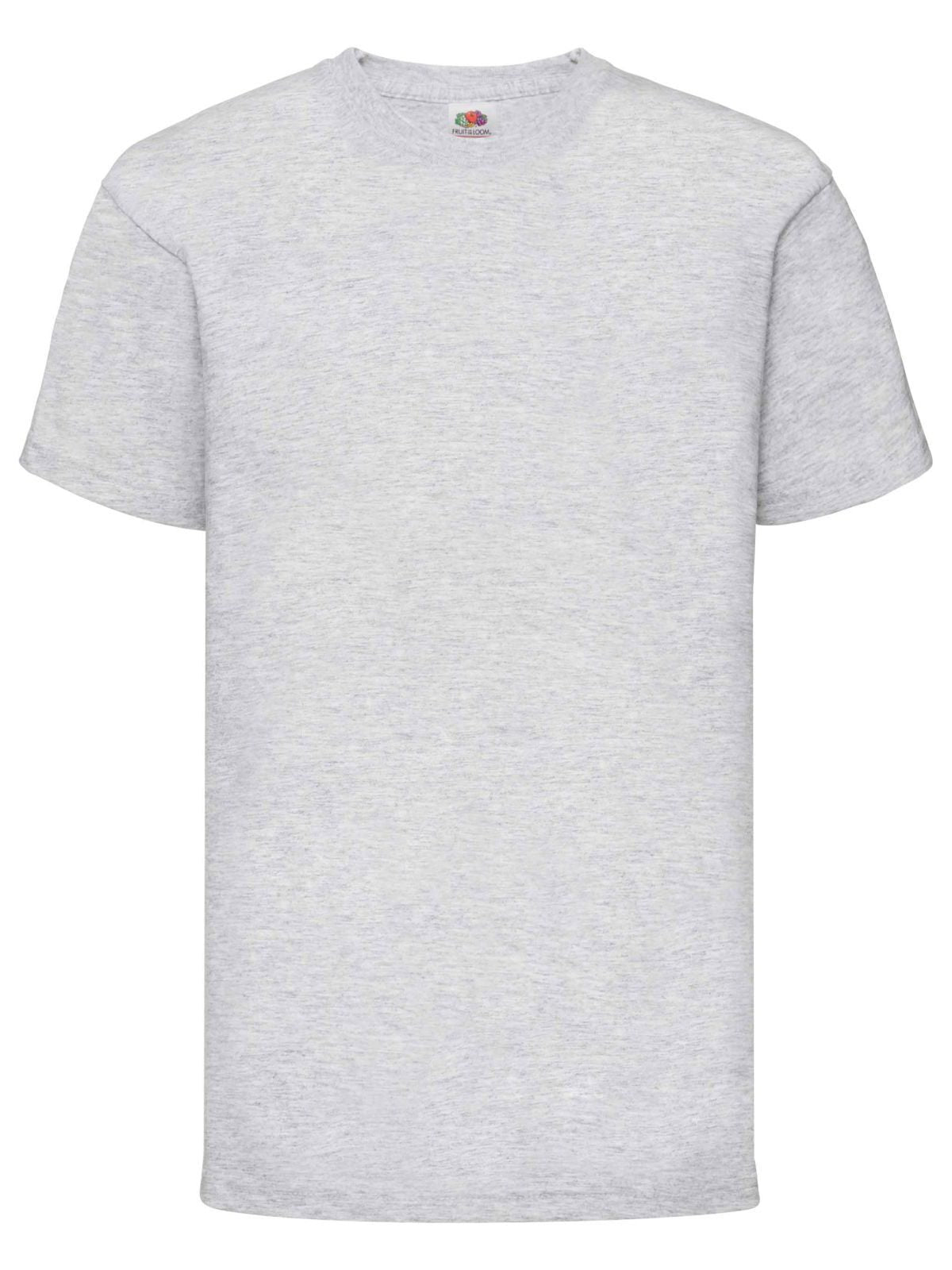 Valueweight T Kinder T-Shirt – Fruit of the Loom – Farbe heather grey – individuell veredelbar