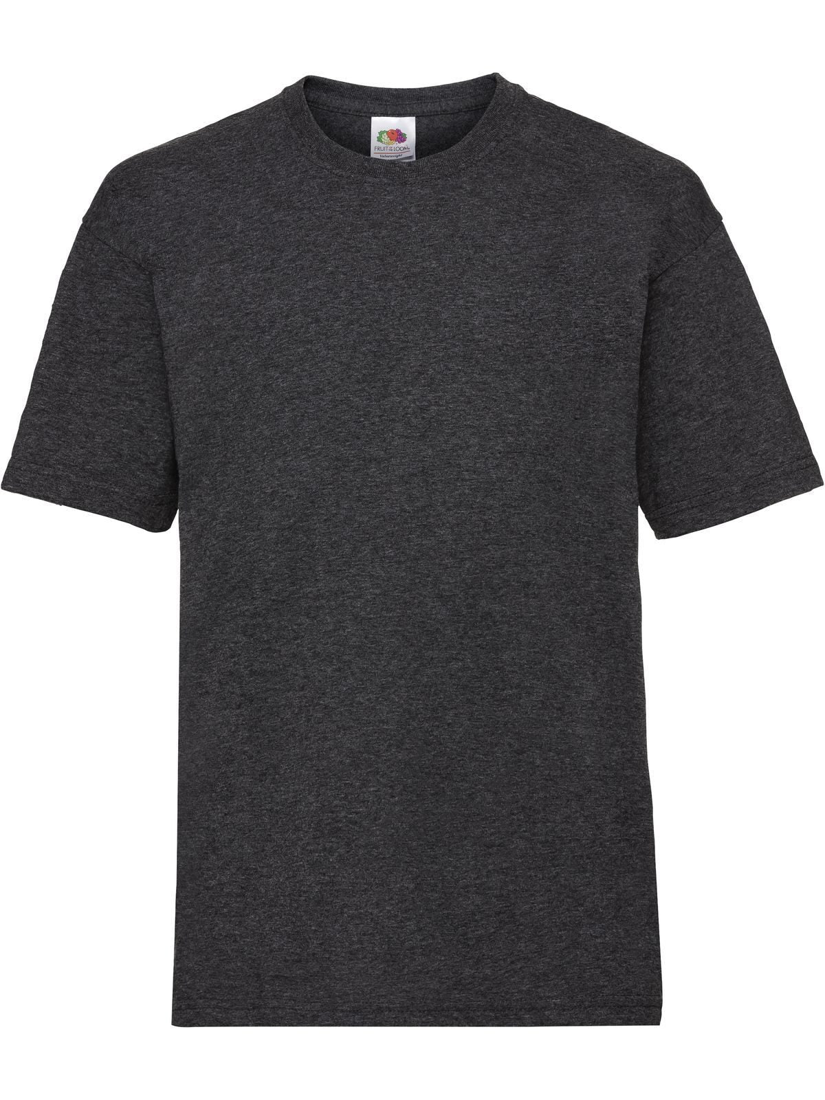 Valueweight T Kinder T-Shirt – Fruit of the Loom – Farbe grigio melange scuro – individuell veredelbar