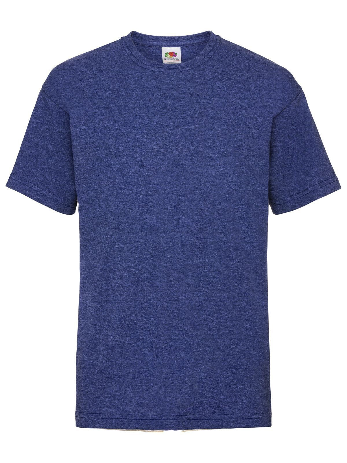 Valueweight T Kinder T-Shirt – Fruit of the Loom – Farbe retro heather royal – individuell veredelbar