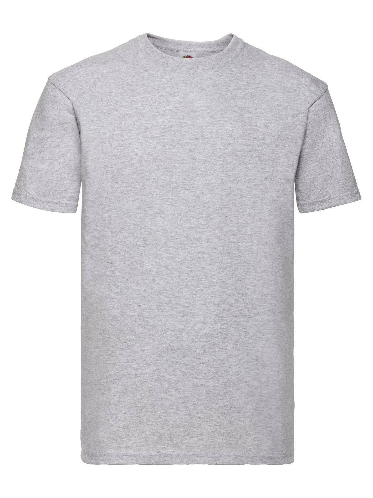 Super Premium T T-Shirt – Fruit of the Loom – Farbe heather grey – individuell veredelbar