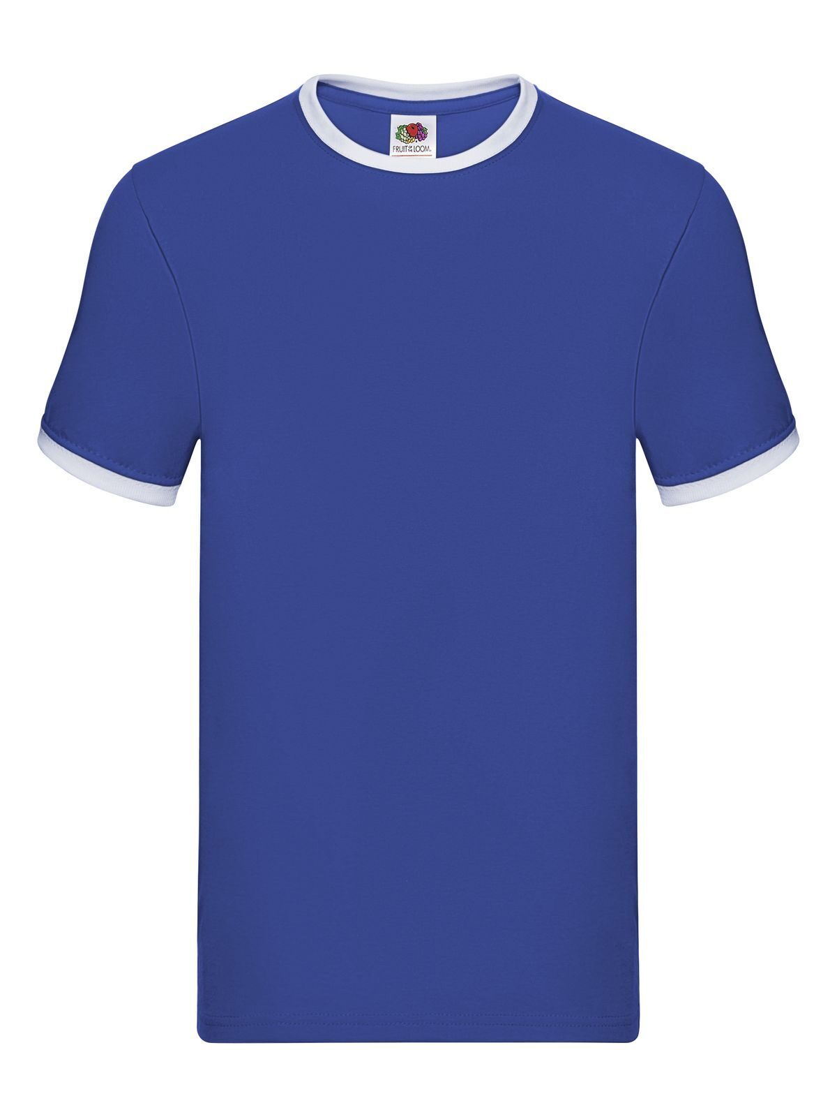 Valueweight Ringer T T-Shirt – Fruit of the Loom – Farbe royal blue-white – individuell veredelbar