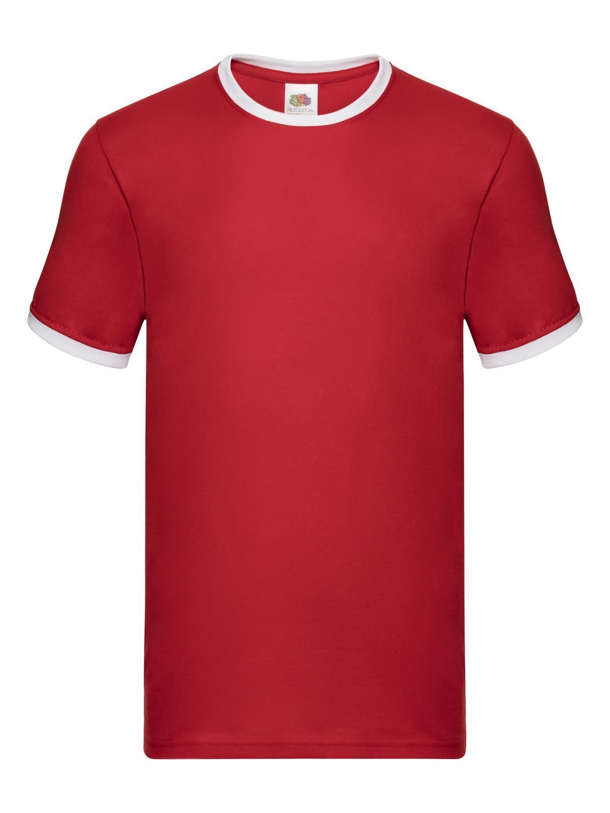 Valueweight Ringer T T-Shirt – Fruit of the Loom – Farbe red-white – individuell veredelbar